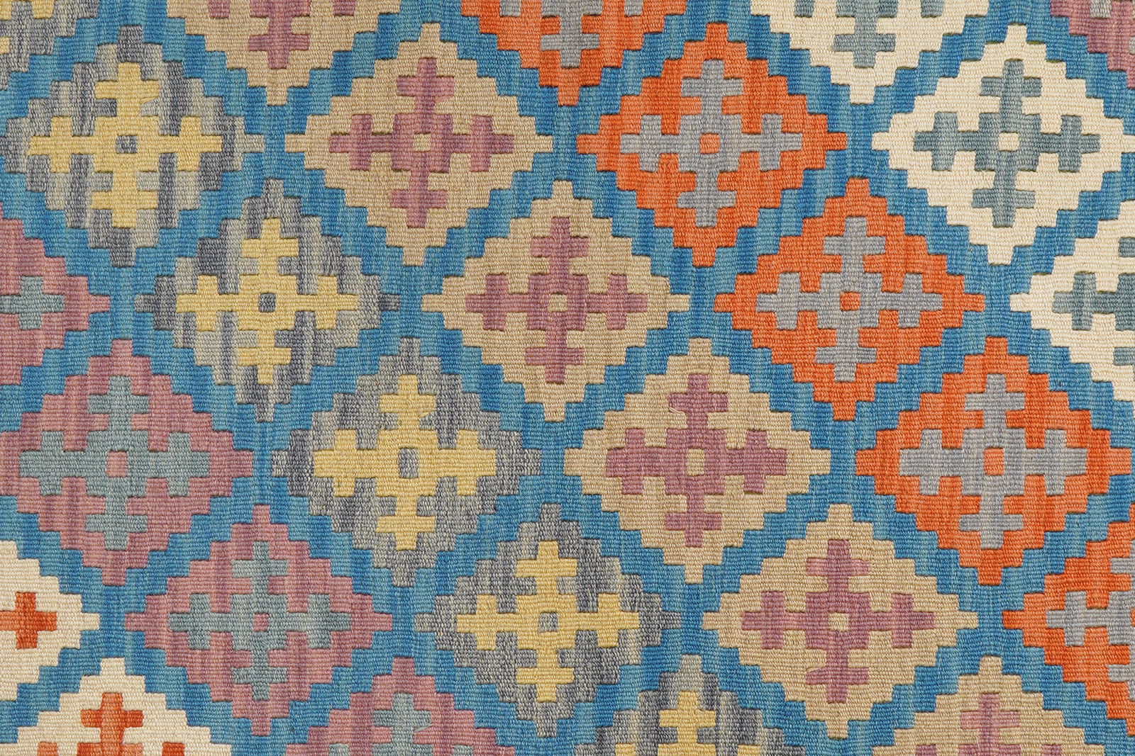 Kelim Gashgai — Handgefertigt, 176x128 cm, Beige, 100% Virgin Wool | View 6