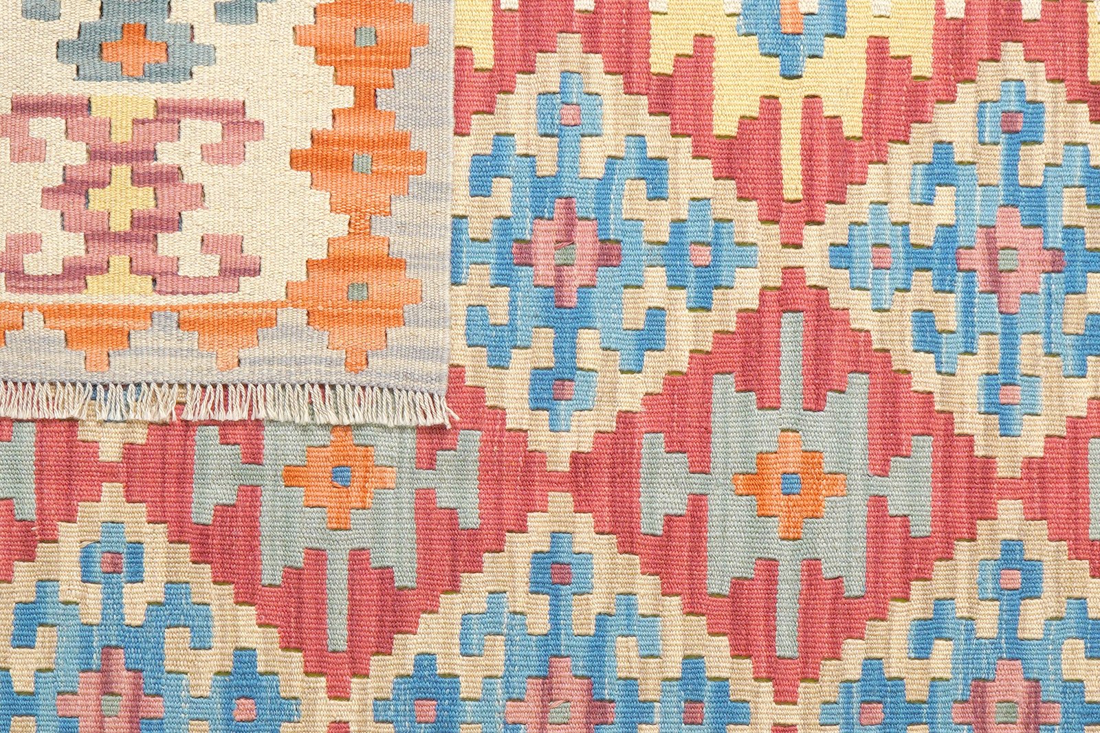 Kelim Gashgai — Handmade, 160x201 cm, Multicolor, 100% Virgin Wool | View 6