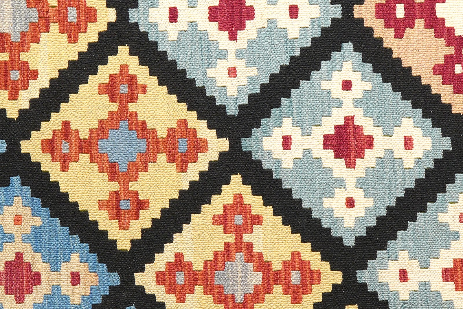 Kelim Gashgai — Handmade, 161x201 cm, Black, 100% Virgin Wool | View 5