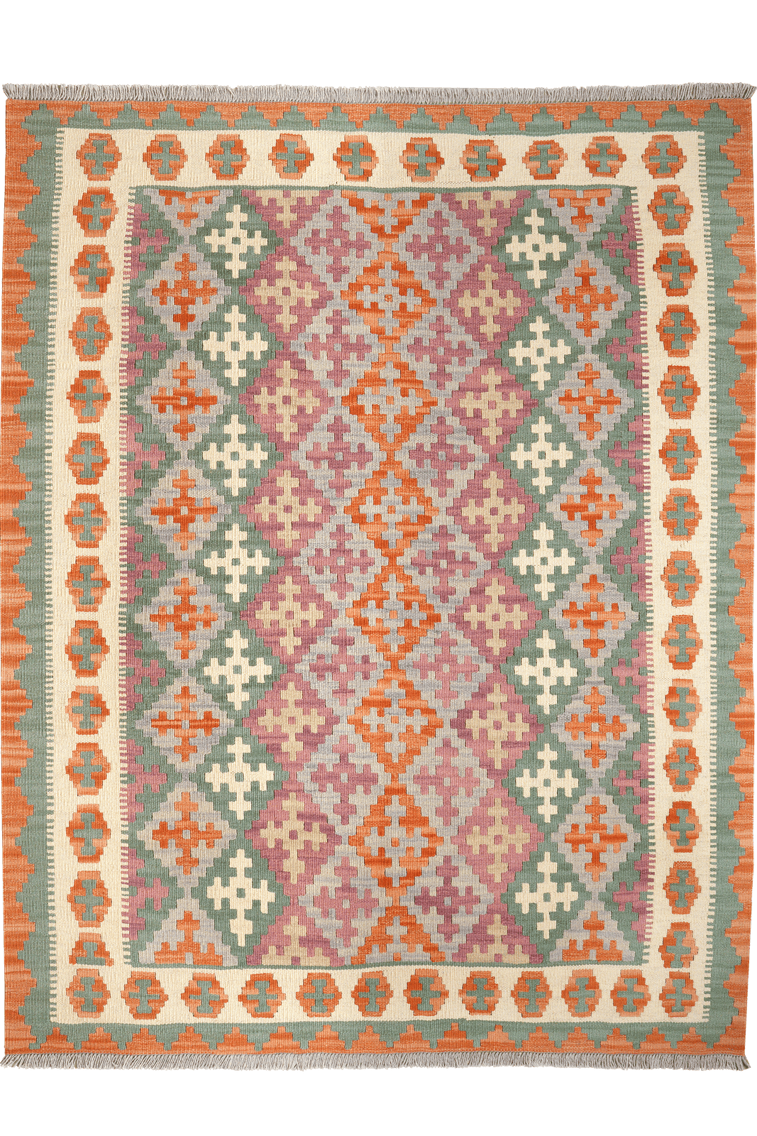 Kelim Gashgai — Handmade, 154x198 cm, Multicolor, 100% Virgin Wool | Main view
