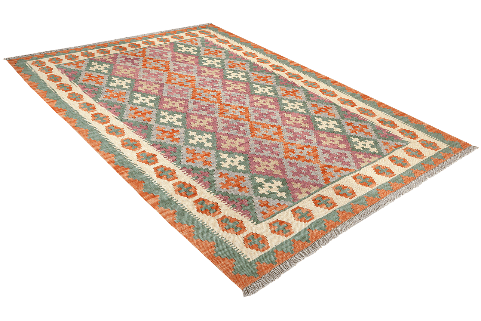 Kelim Gashgai — Handmade, 154x198 cm, Multicolor, 100% Virgin Wool | View 4