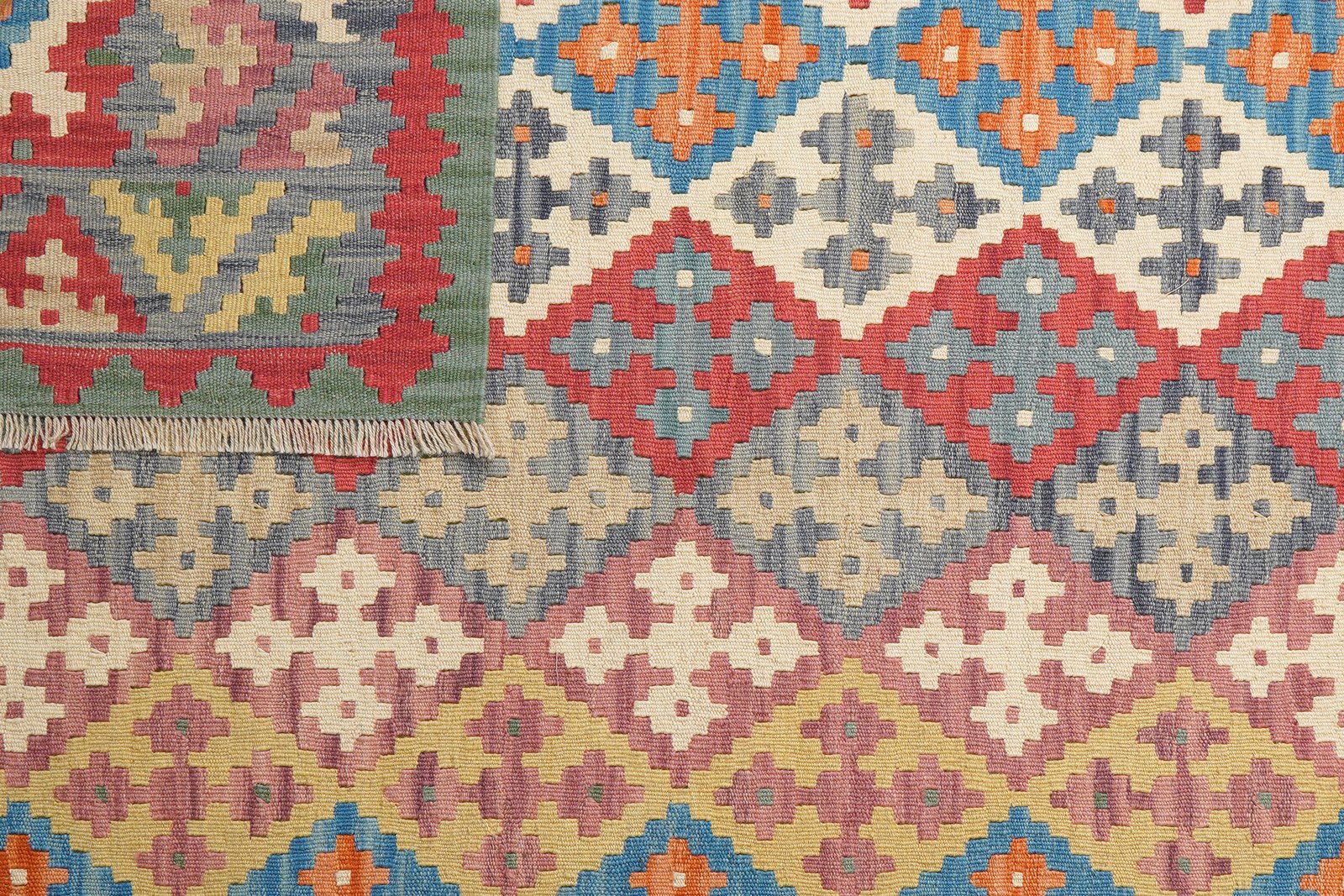 Kelim Gashgai — Handmade, 175x235 cm, Multicolor, 100% Virgin Wool | View 6