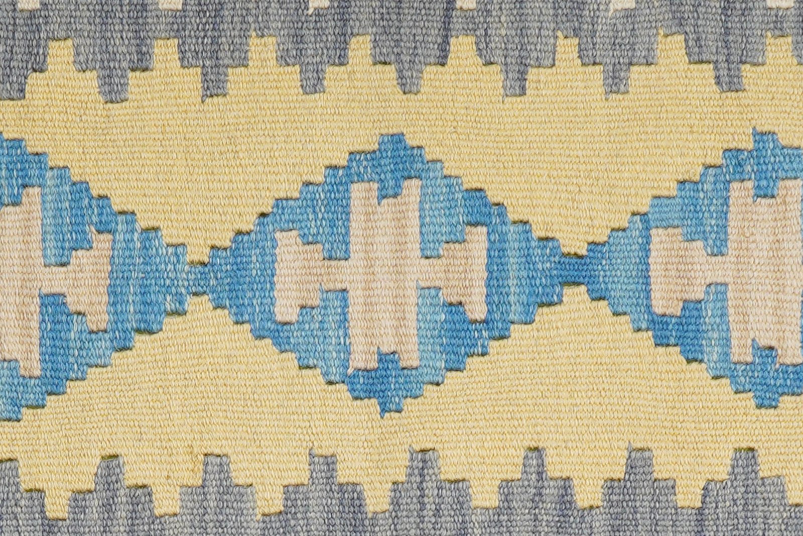 Kelim Gashgai — Handmade, 60x191 cm, Yellow, 100% Virgin Wool | View 5