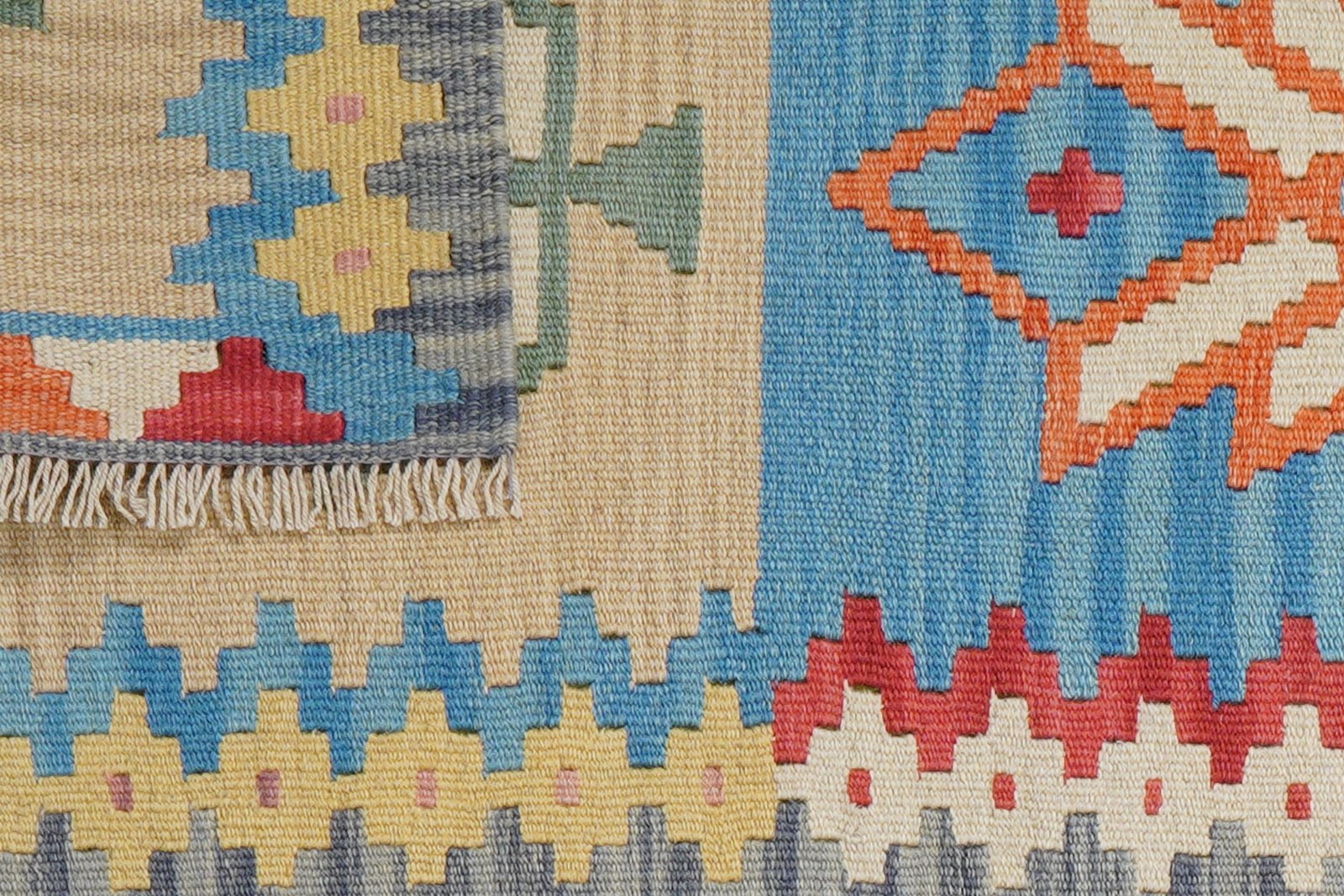 Kelim Gashgai — Handmade, 58x188 cm, Multicolor, 100% Virgin Wool | View 6