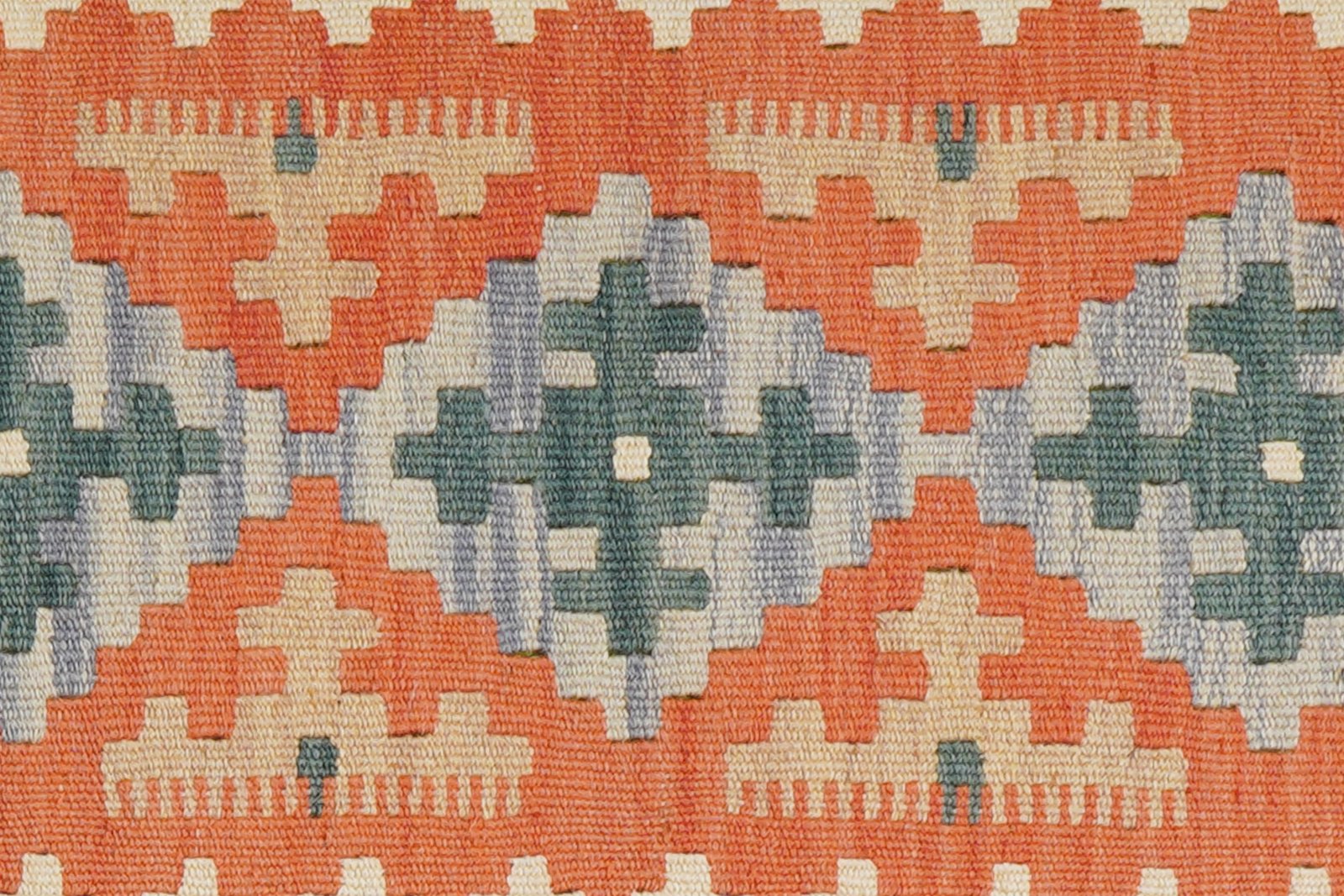 Kelim Gashgai — Handmade, 58x203 cm, Red, 100% Virgin Wool | View 5