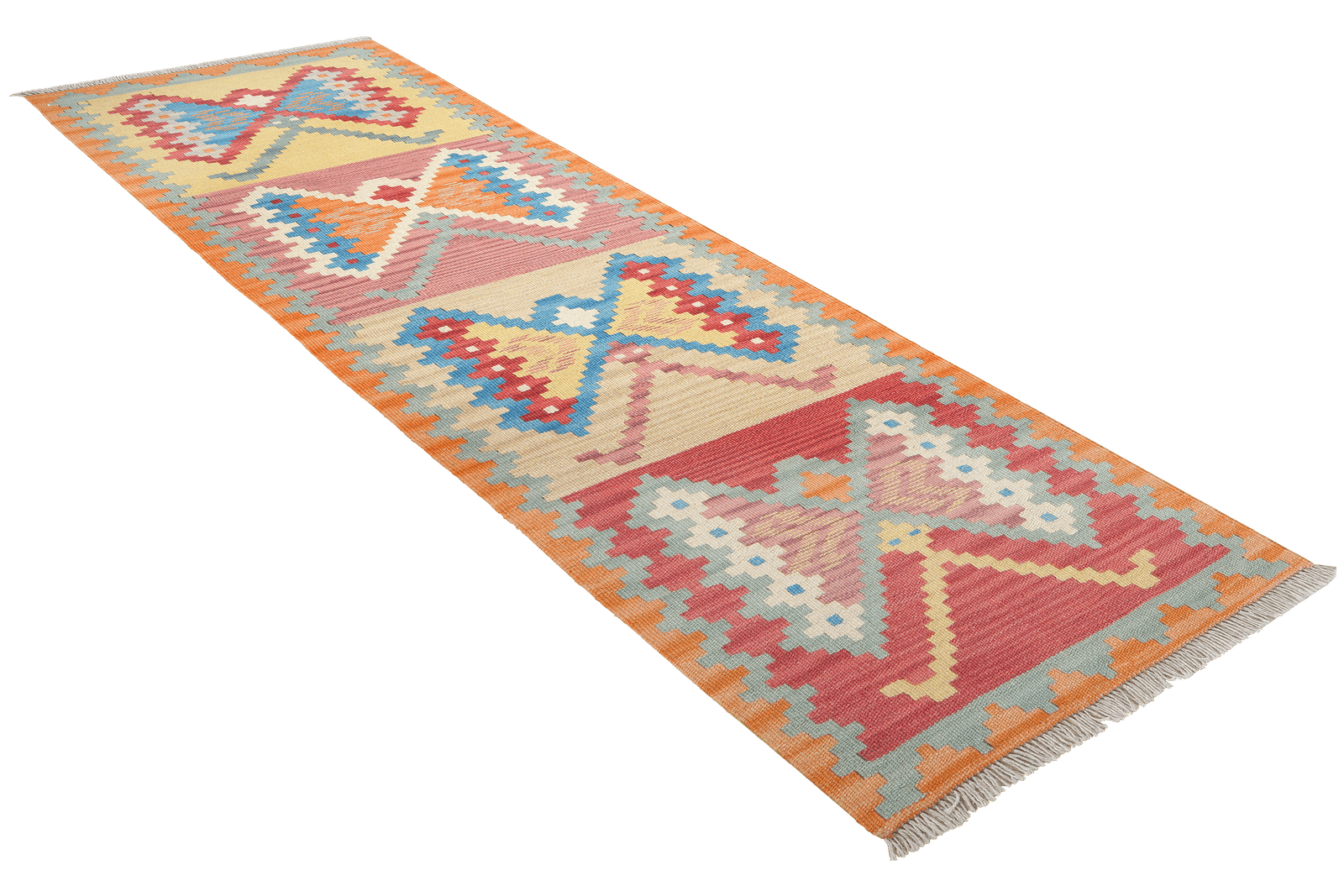 Kelim Gashgai — Handmade, 62x205 cm, Multicolor, 100% Virgin Wool | View 4