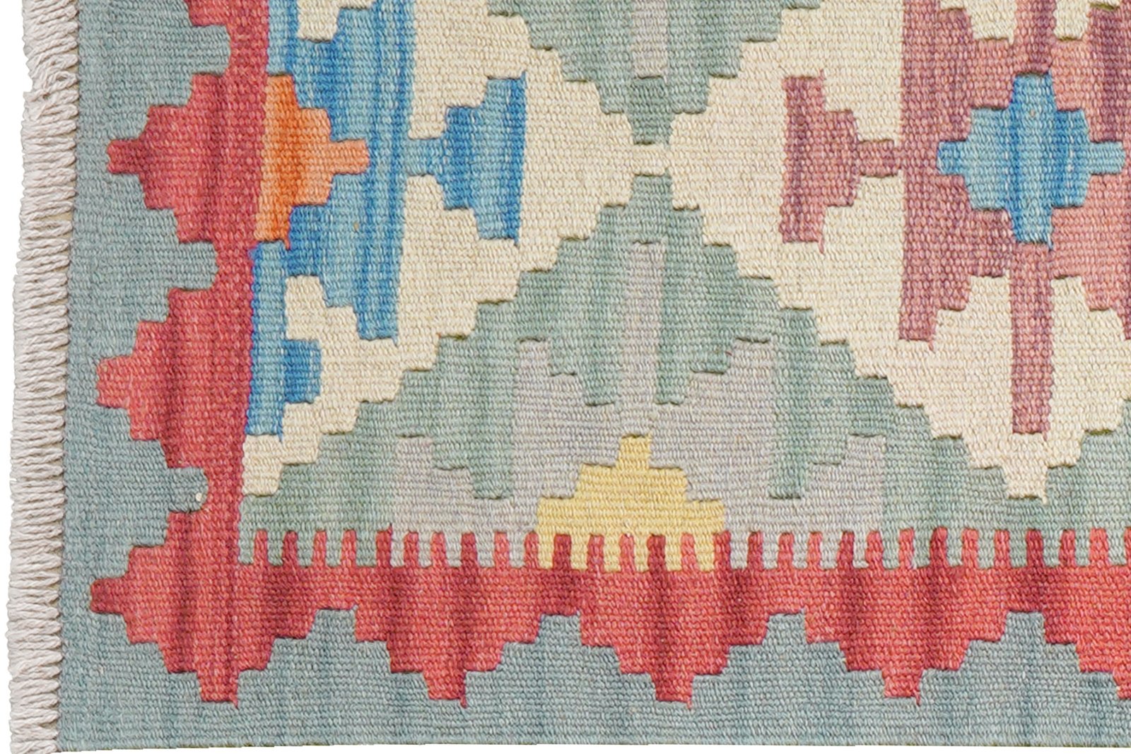 Kelim Gashgai — Handmade, 55x186 cm, Beige, 100% Virgin Wool | View 3