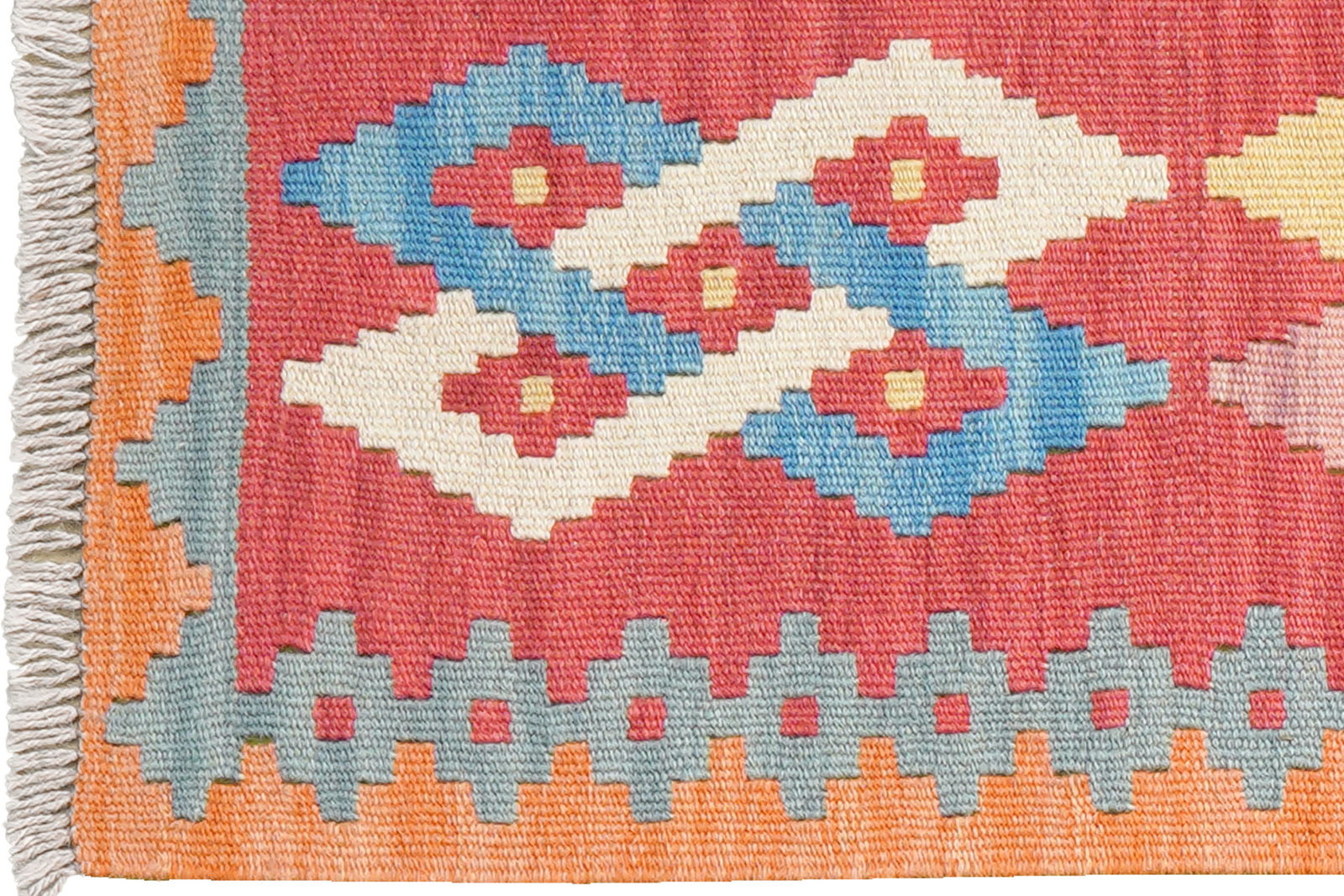 Kelim Gashgai — Handgefertigt, 186x62 cm, Blau, 100% Virgin Wool | View 4