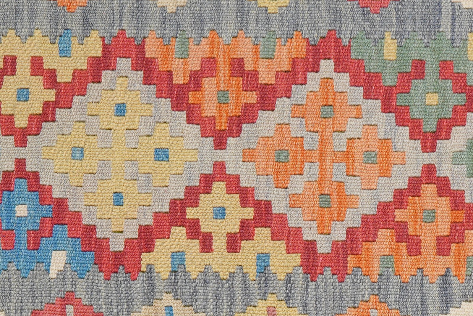 Kelim Gashgai — Handmade, 87x241 cm, Red, 100% Virgin Wool | View 5