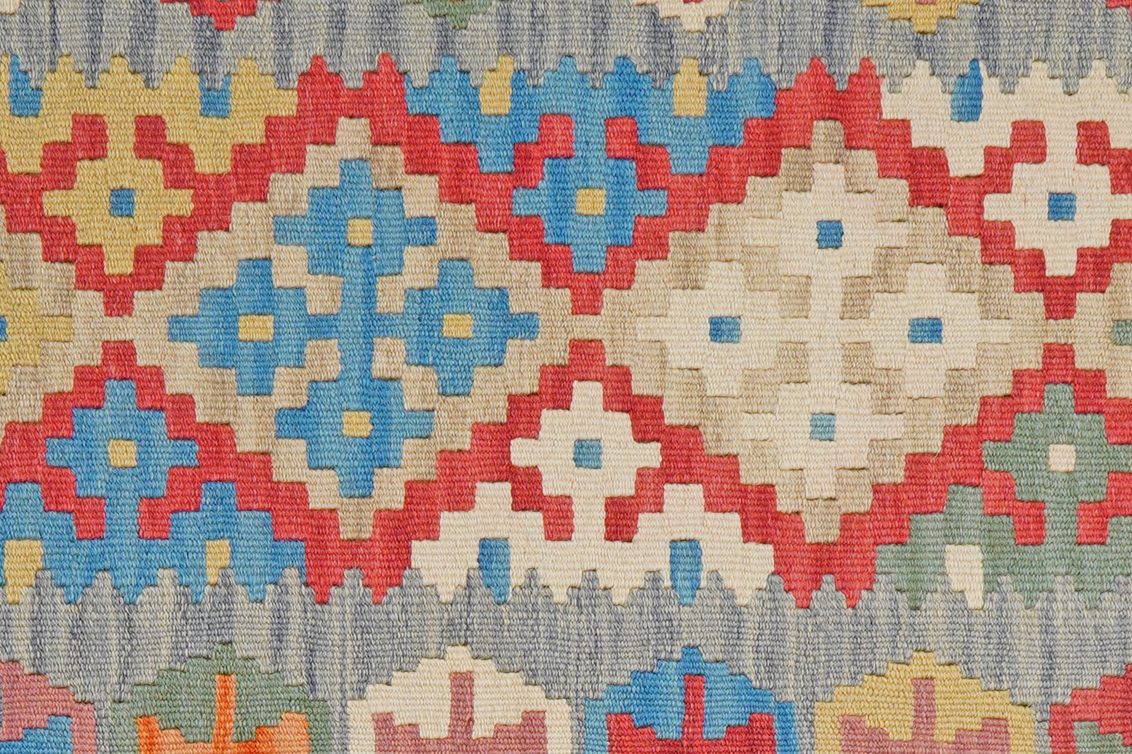 Kelim Gashgai — Handmade, 86x242 cm, Red, 100% Virgin Wool | View 5