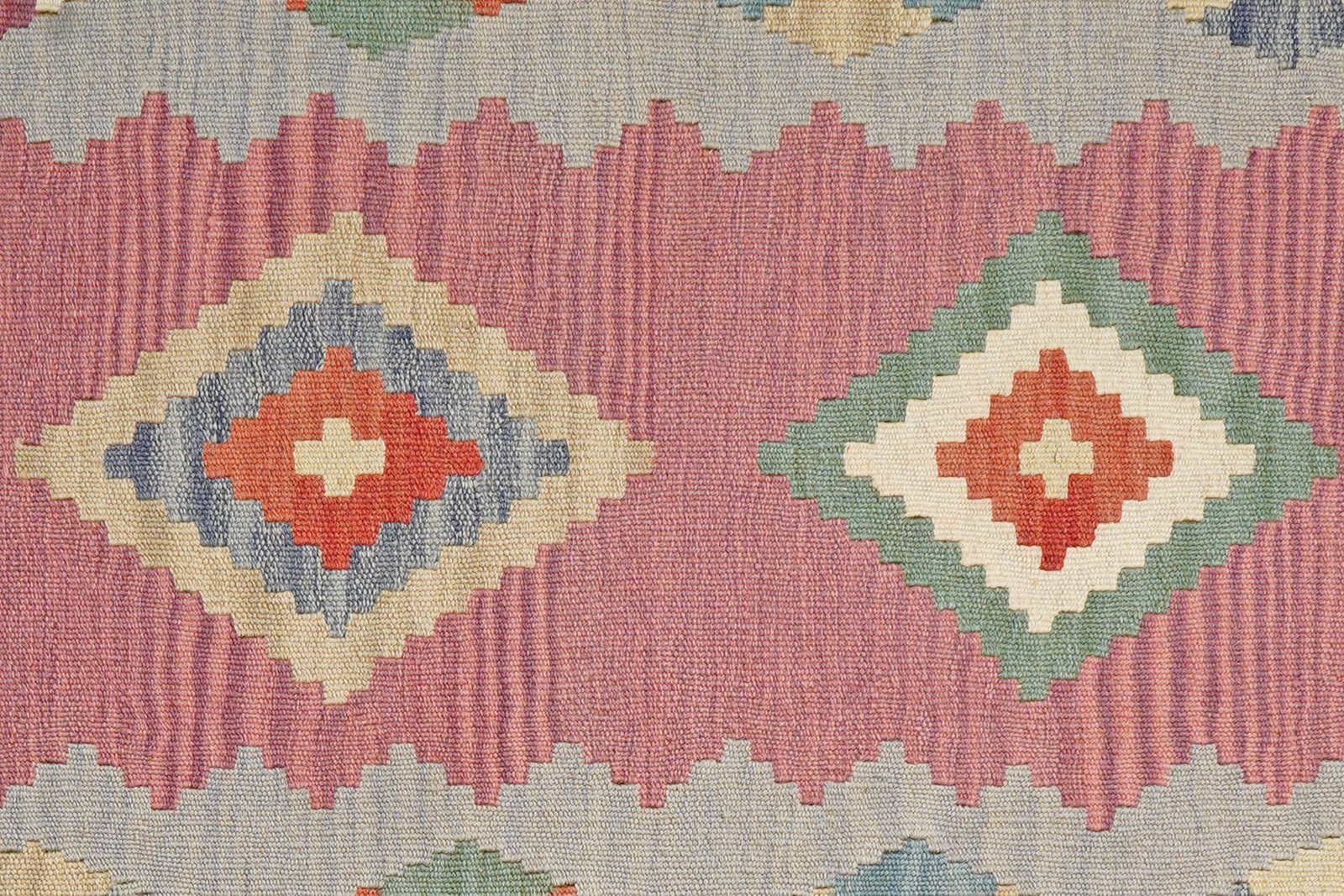 Kelim Gashgai — Handmade, 87x296 cm, Pink, 100% Virgin Wool | View 5
