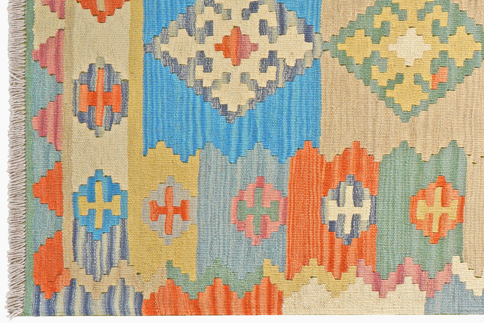 Kelim Gashgai — Handgefertigt, 299x100 cm, Bunt, 100% Virgin Wool | View 4