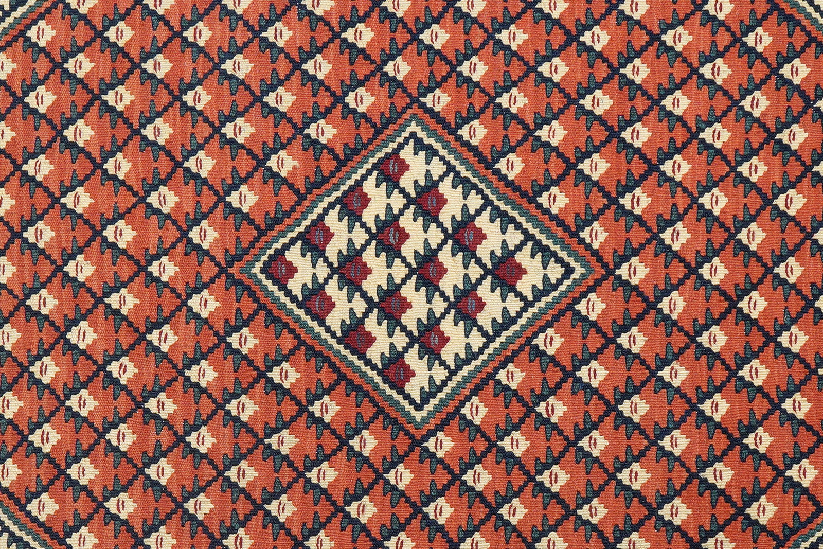 Kelim Senneh — Handgefertigt, 156x105 cm, Blau, 100% Virgin Wool | View 6