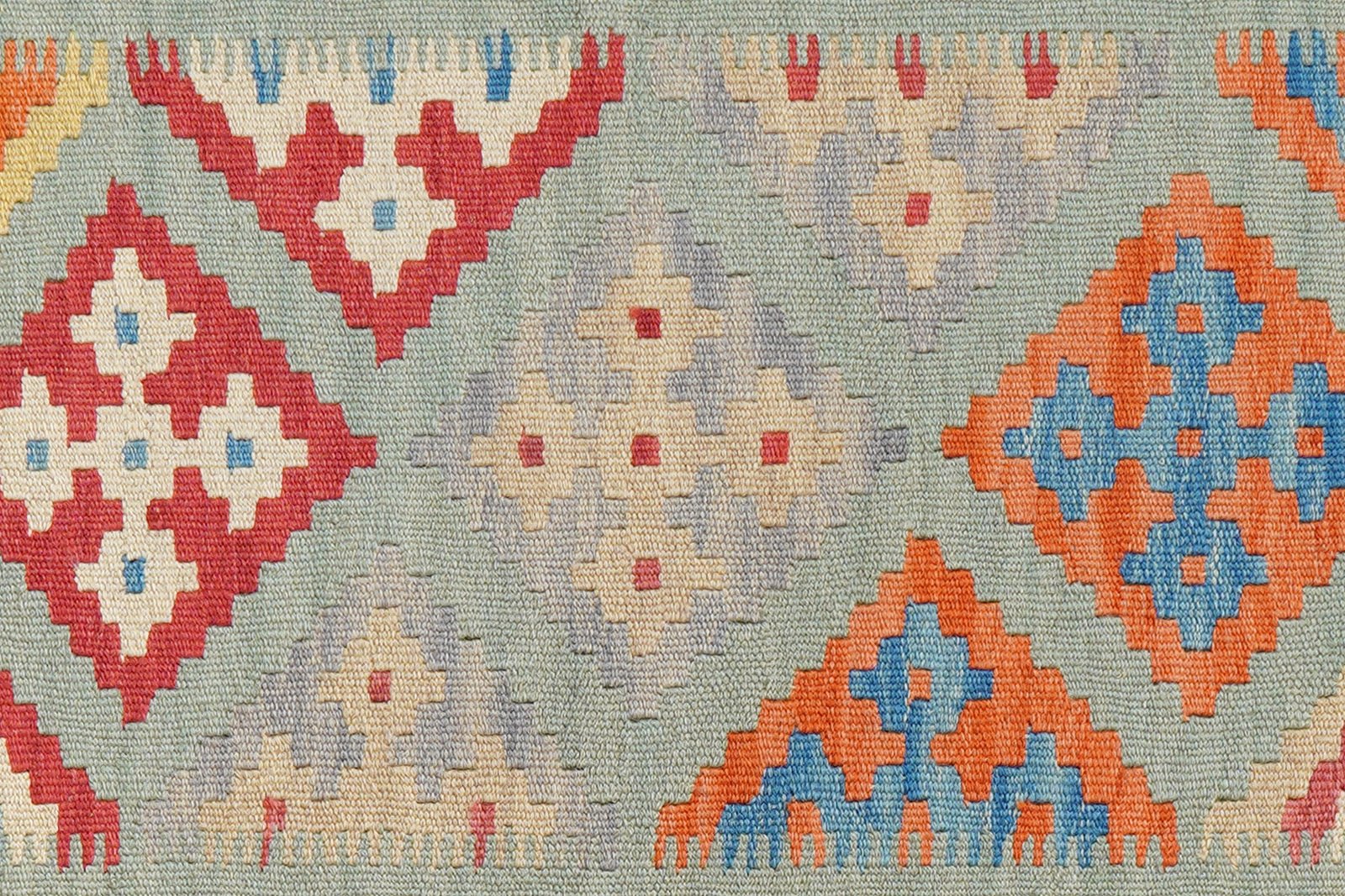 Kelim Gashgai — Handmade, 85x129 cm, Blue, 100% Virgin Wool | View 5