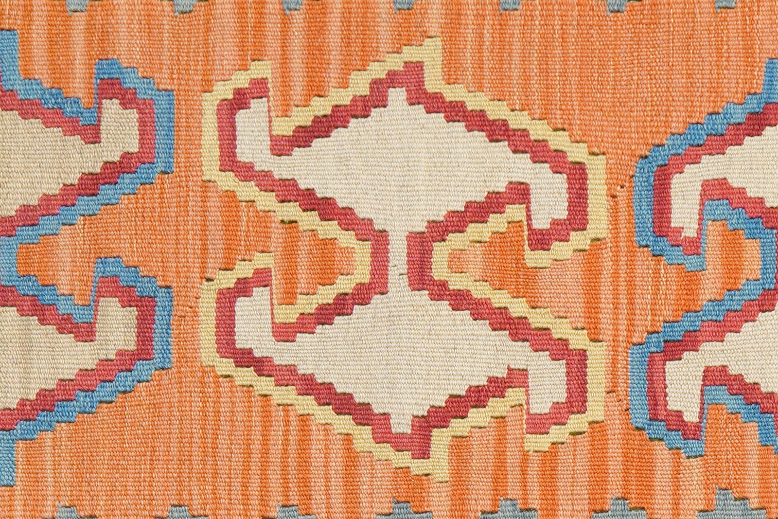 Kelim Gashgai — Handmade, 80x121 cm, Orange, 100% Virgin Wool | View 5