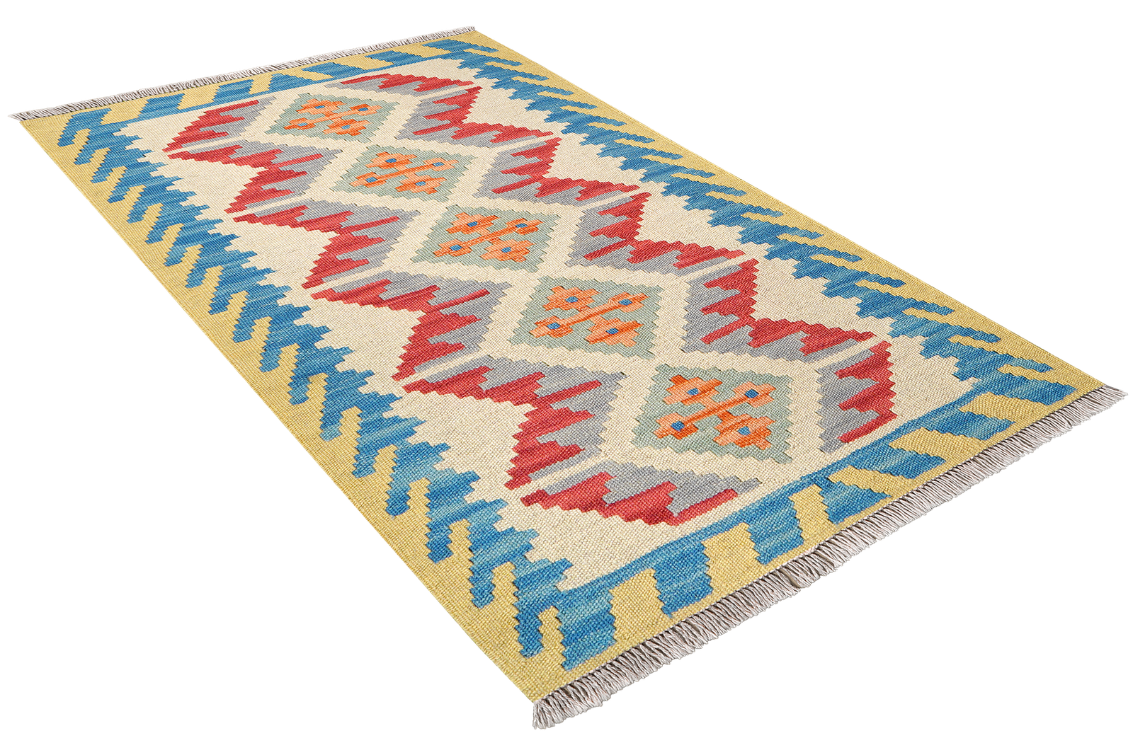 Kelim Gashgai — Handmade, 82x123 cm, Multicolor, 100% Virgin Wool | View 4