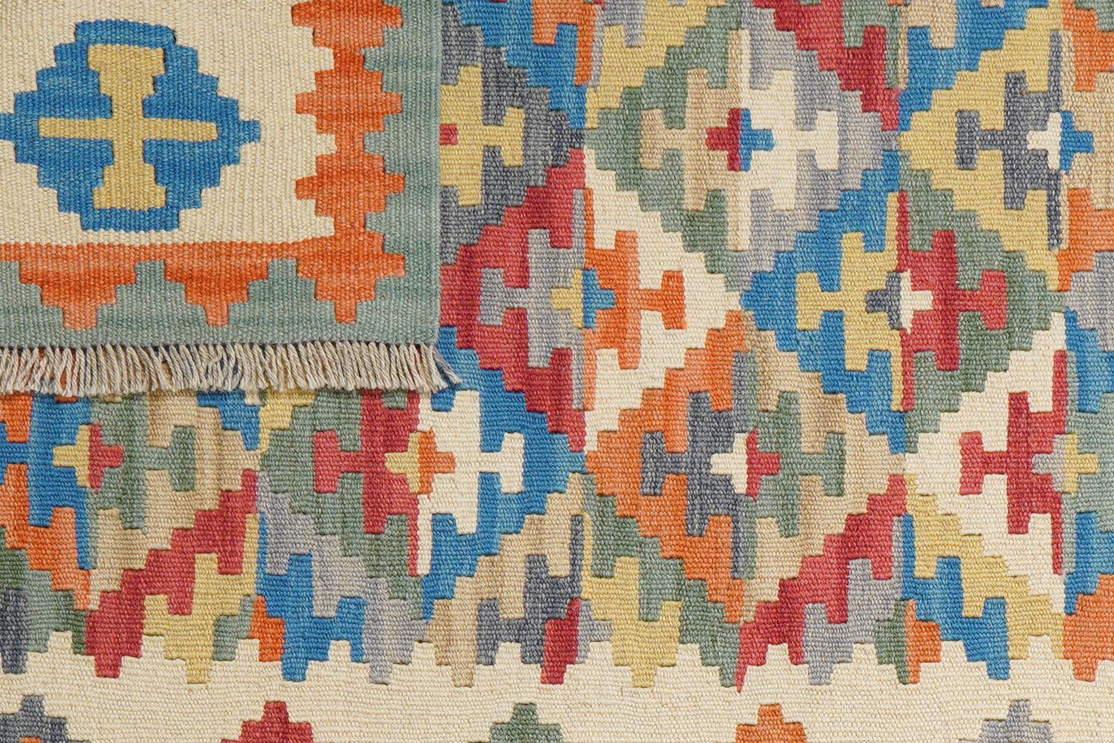 Kelim Gashgai — Handmade, 101x153 cm, Multicolor, 100% Virgin Wool | View 6