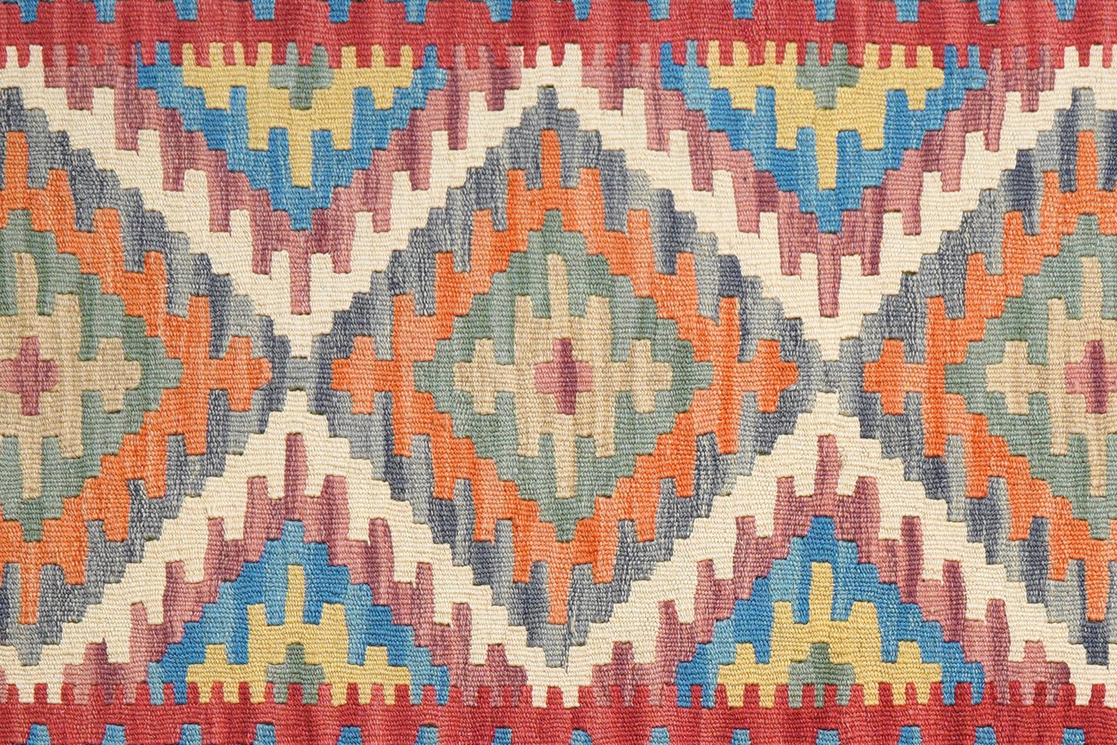 Kelim Gashgai — Handmade, 103x155 cm, Beige, 100% Virgin Wool | View 5