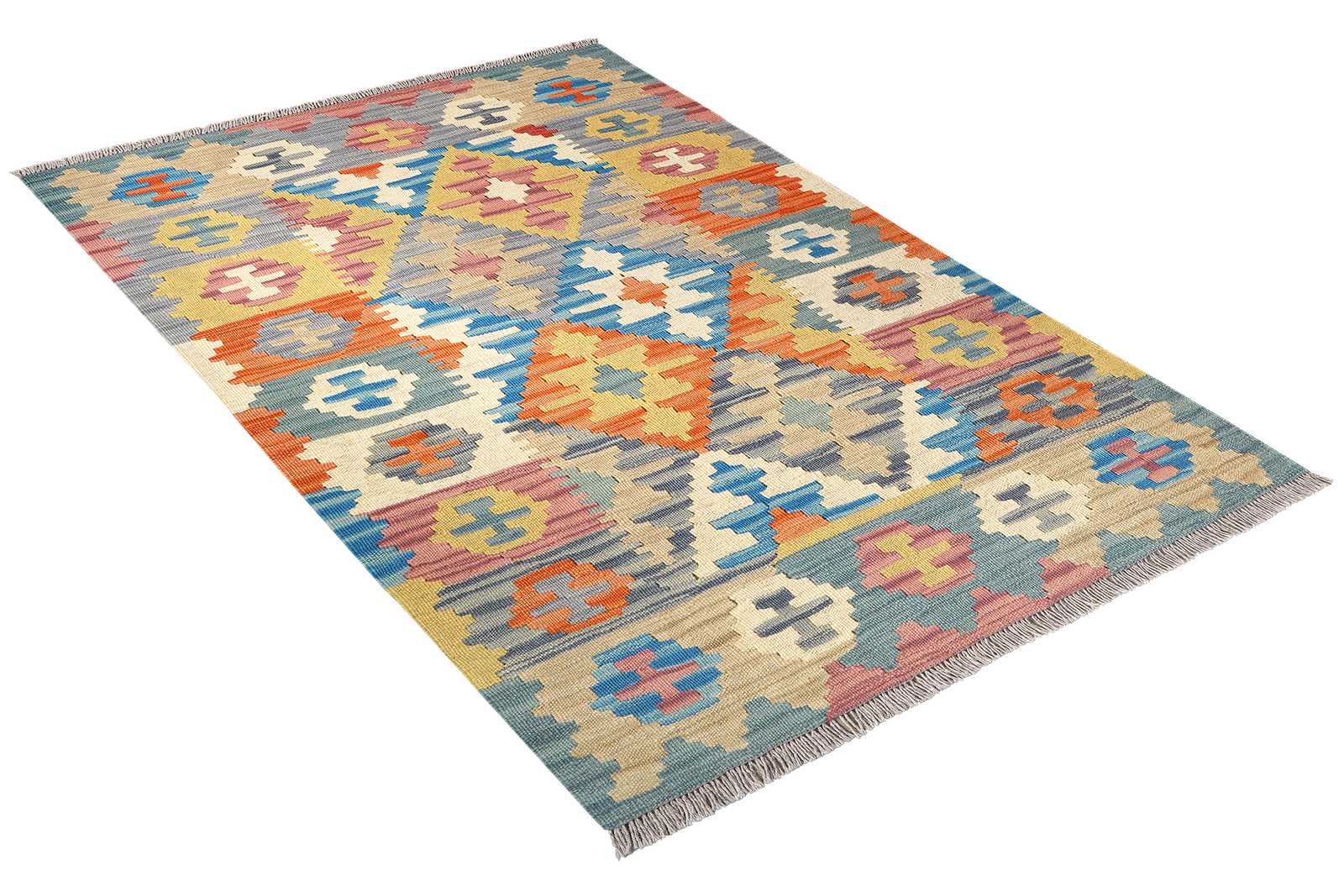 Kelim Gashgai — Handmade, 102x151 cm, Multicolor, 100% Virgin Wool | View 4