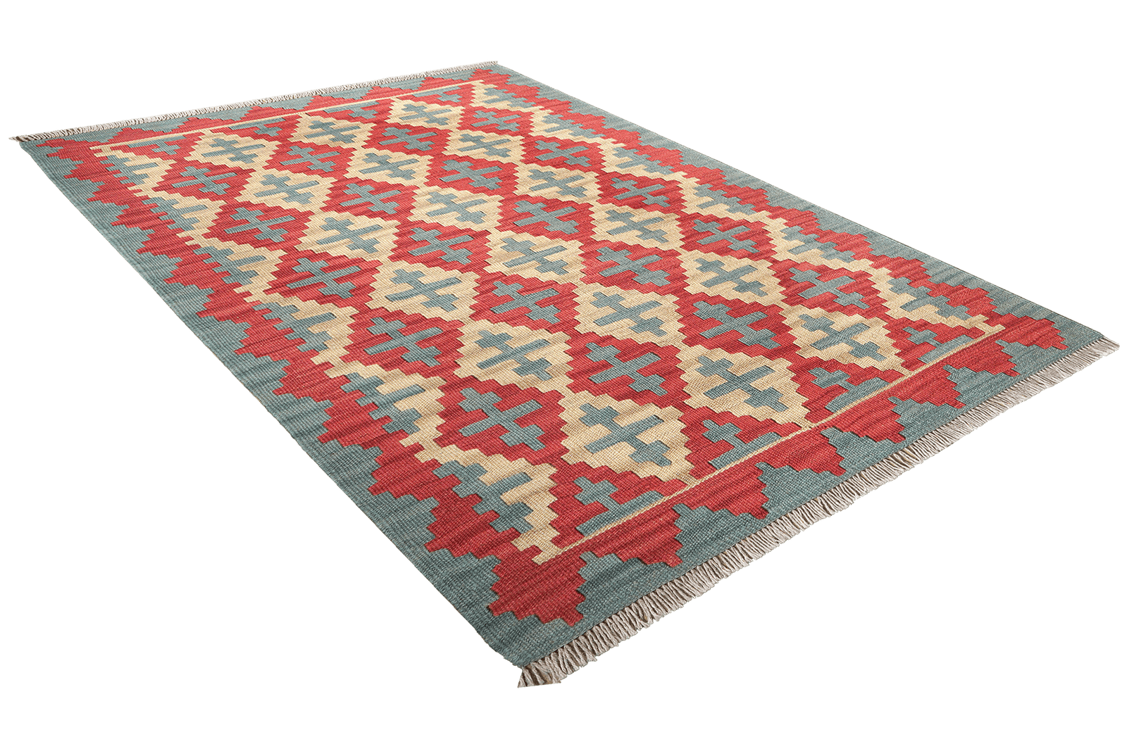 Kelim Gashgai — Handmade, 103x152 cm, Multicolor, 100% Virgin Wool | View 4