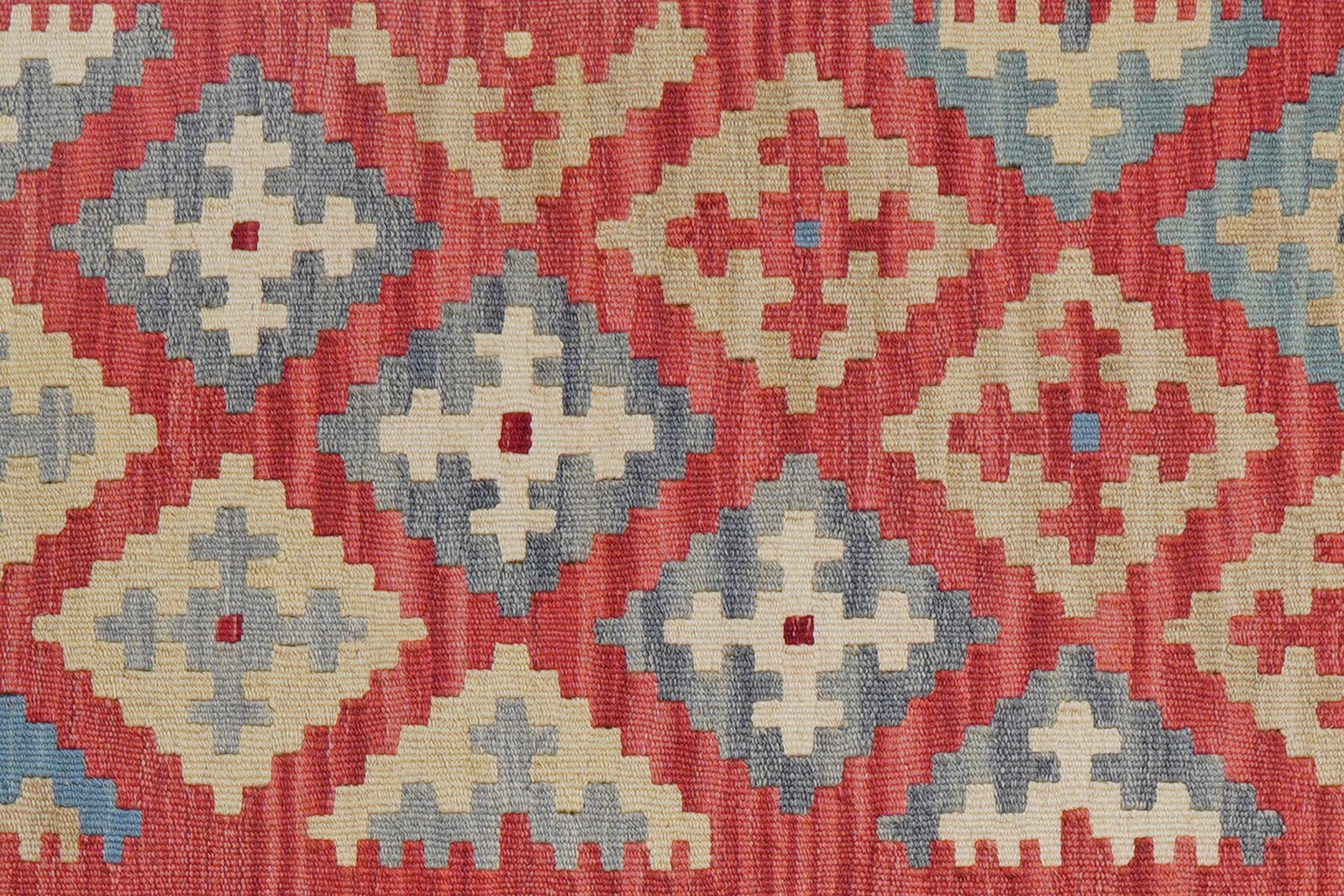 Kelim Gashgai — Handmade, 105x153 cm, Red, 100% Virgin Wool | View 5