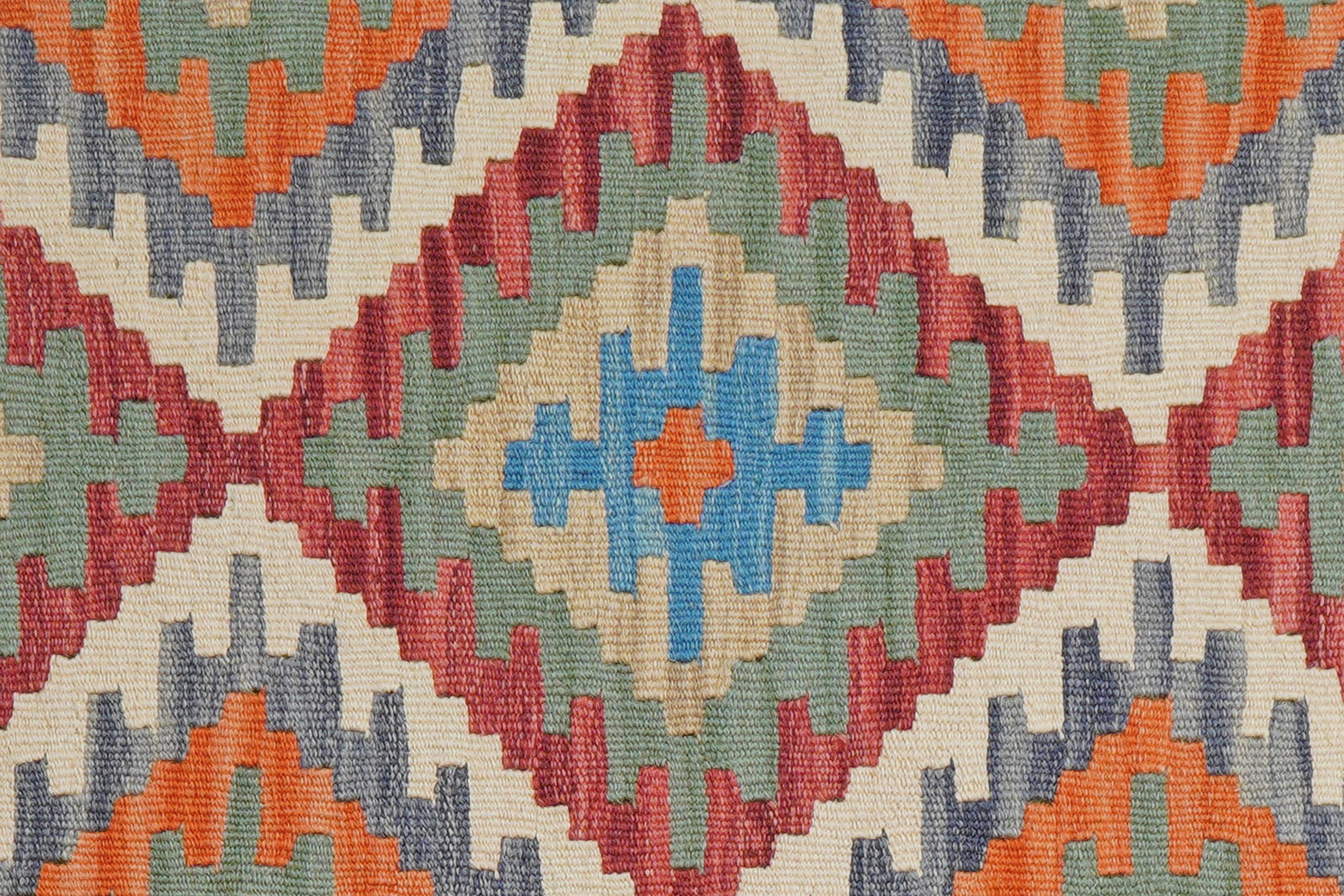 Kelim Gashgai — Handgefertigt, 159x105 cm, Blau, 100% Virgin Wool | View 6