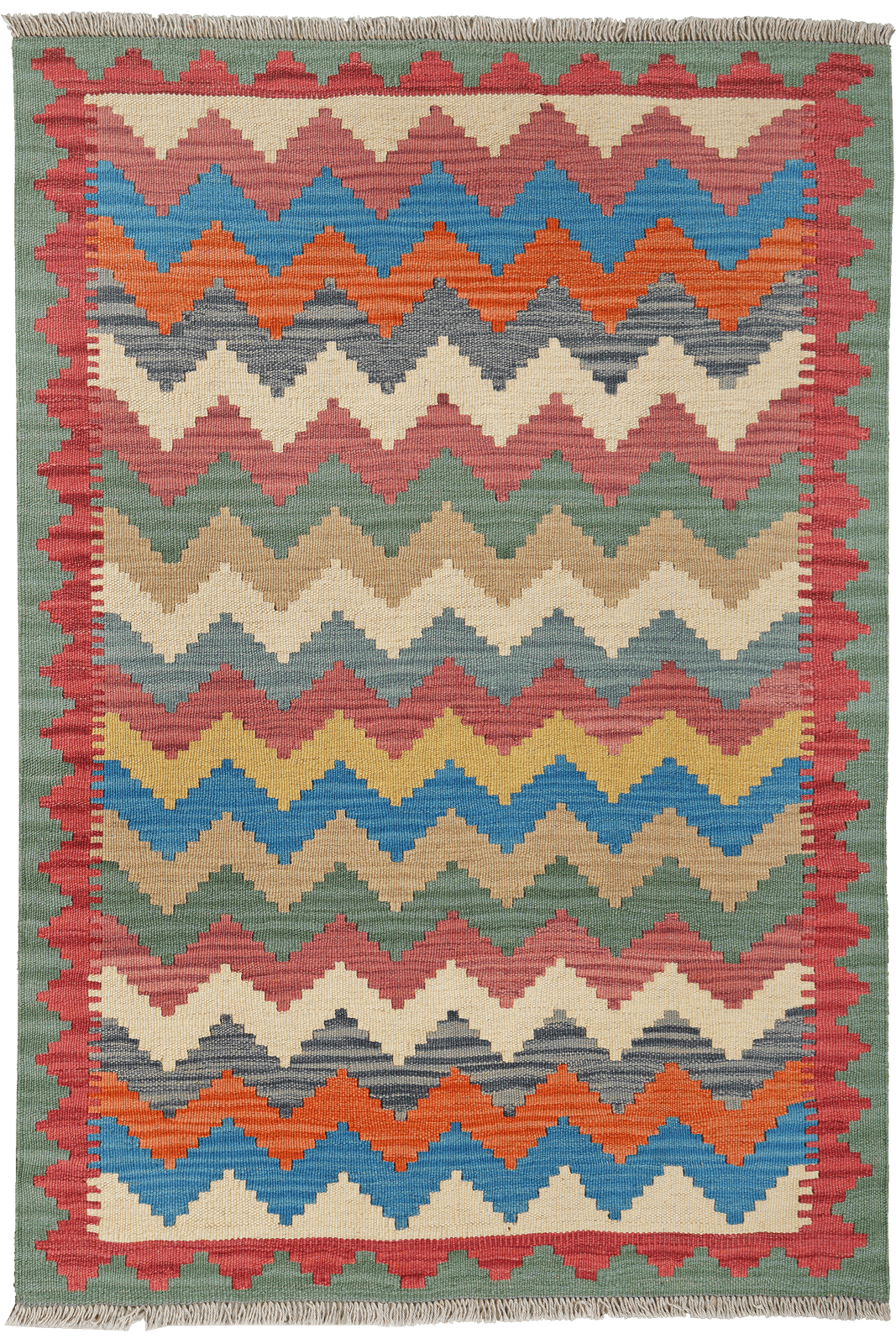 Kelim Gashgai — Handmade, 106x154 cm, Multicolor, 100% Virgin Wool | Main view