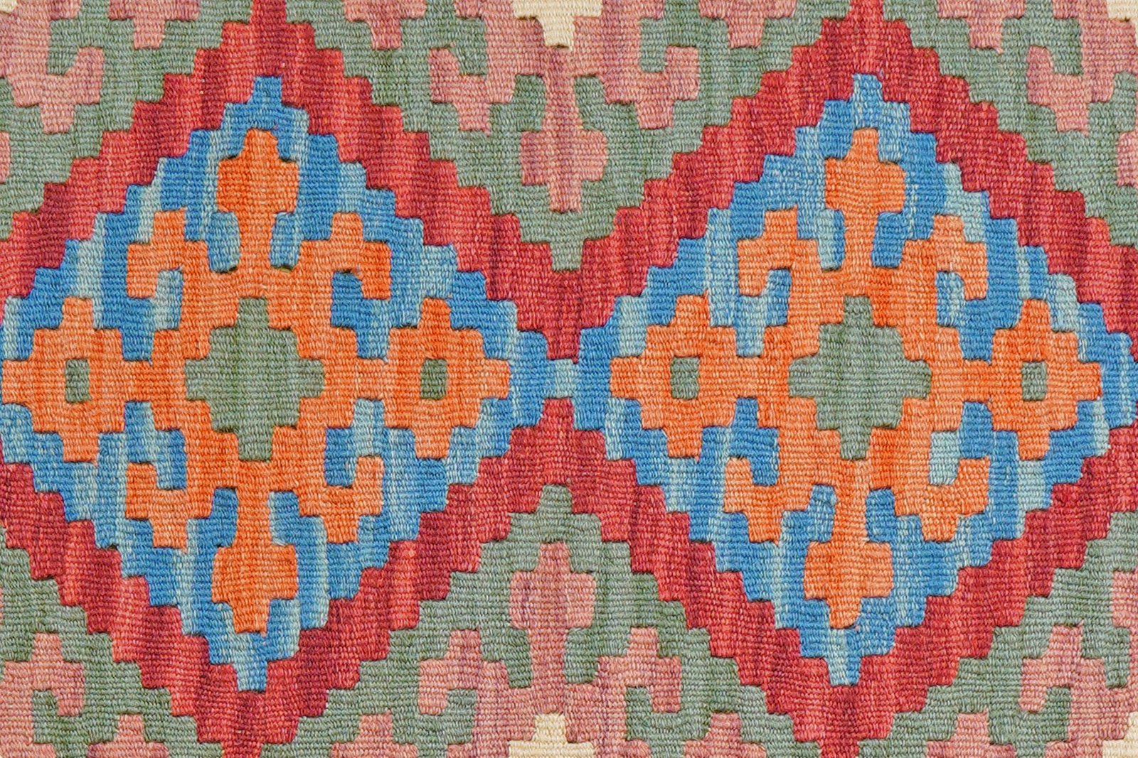 Kelim Gashgai — Handmade, 104x159 cm, Red, 100% Virgin Wool | View 5