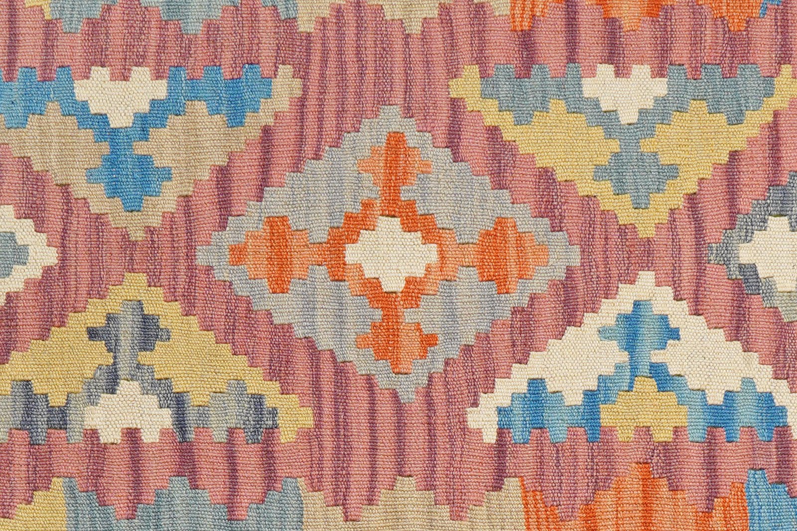 Kelim Gashgai — Handmade, 104x149 cm, Pink, 100% Virgin Wool | View 5