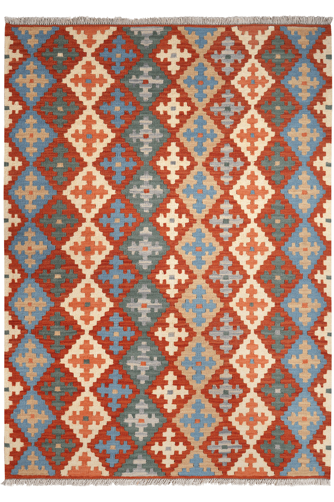Kelim Gashgai — Handmade, 128x176 cm, Multicolor, 100% Virgin Wool | Main view