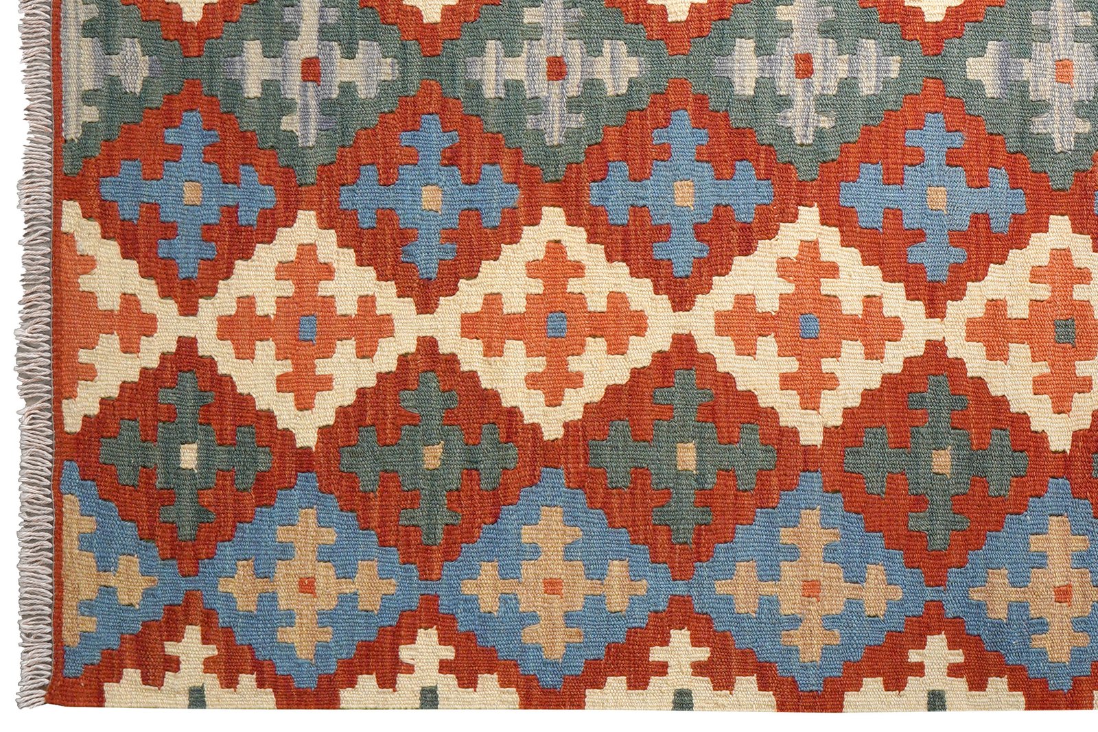 Kelim Gashgai — Handmade, 128x176 cm, Multicolor, 100% Virgin Wool | View 3
