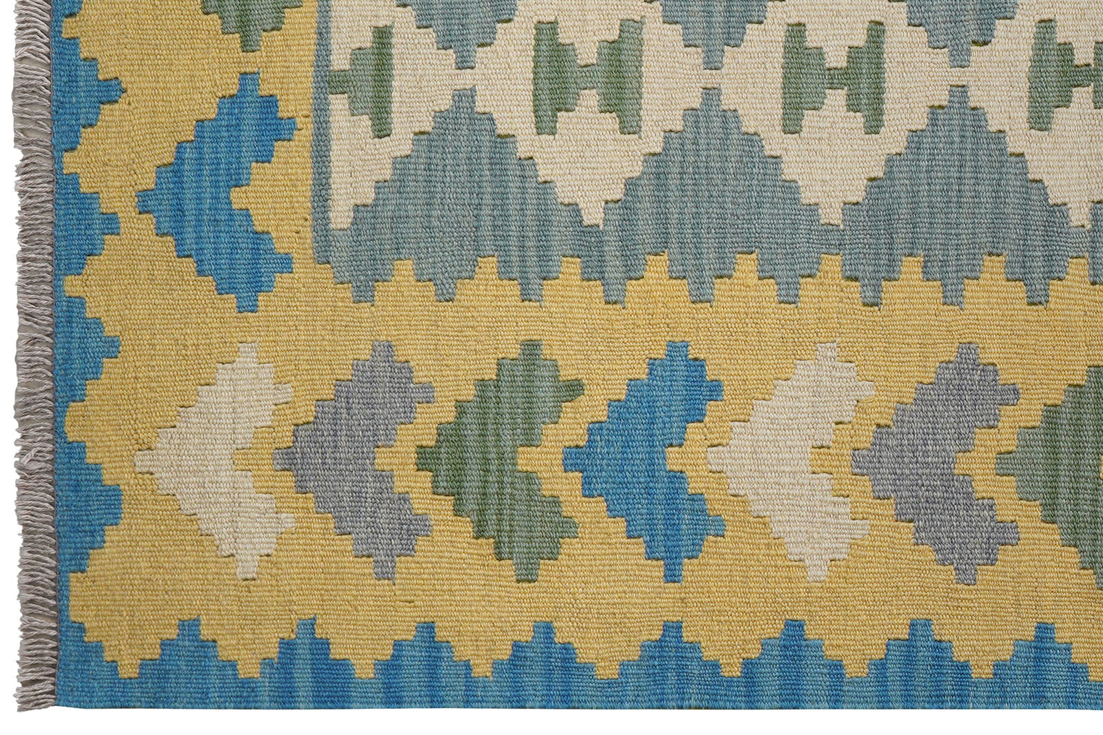 Kelim Gashgai — Handgefertigt, 167x122 cm, Gelb, 100% Virgin Wool | View 4