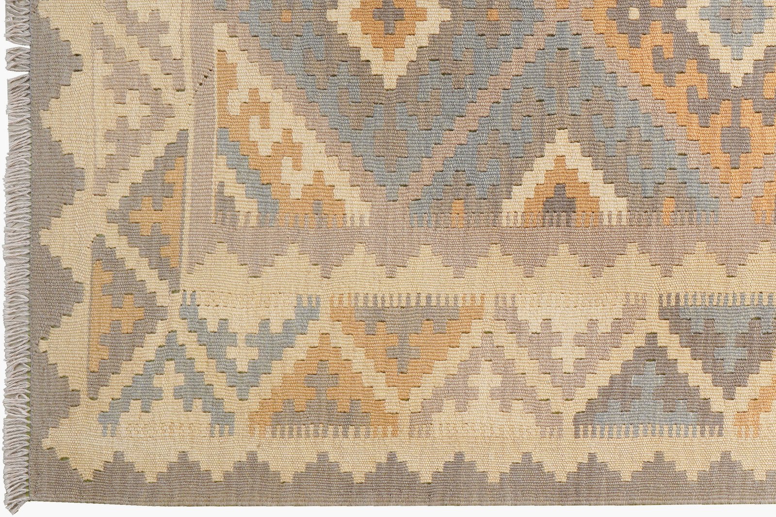 Kelim Gashgai — Handmade, 119x181 cm, Grey, 100% Virgin Wool | View 3