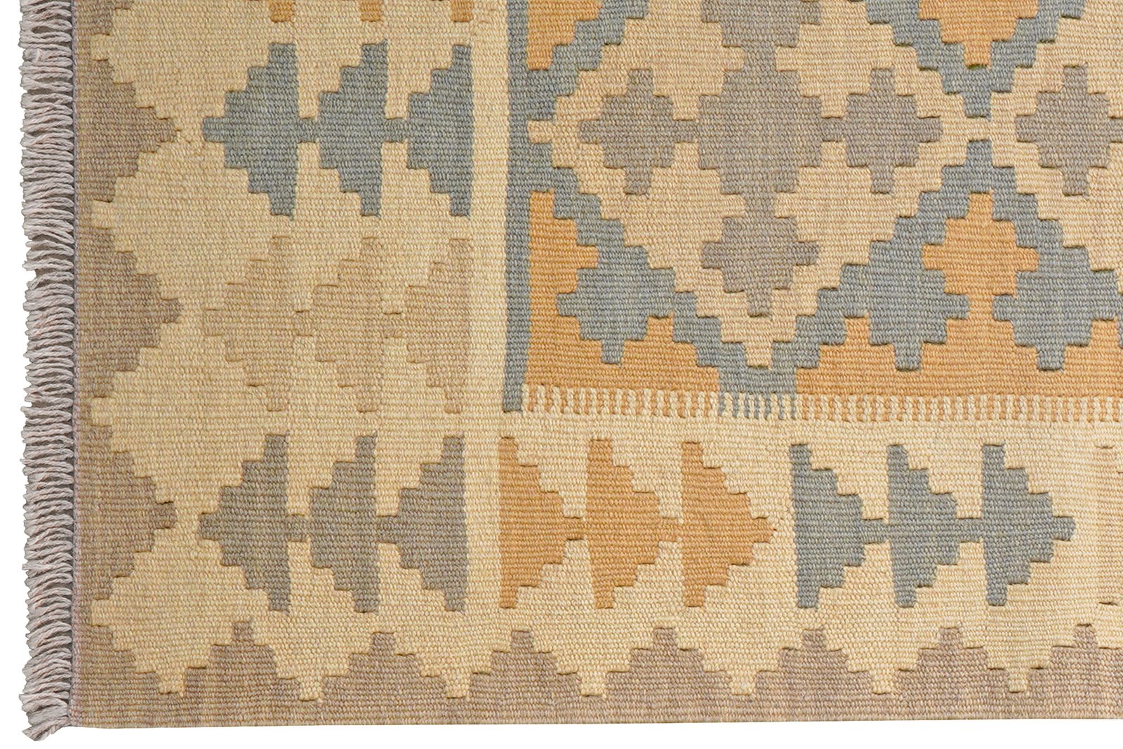 Kelim Gashgai — Handmade, 78x301 cm, Yellow, 100% Virgin Wool | View 3