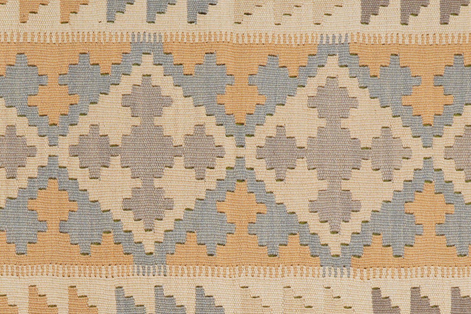 Kelim Gashgai — Handmade, 78x301 cm, Yellow, 100% Virgin Wool | View 5