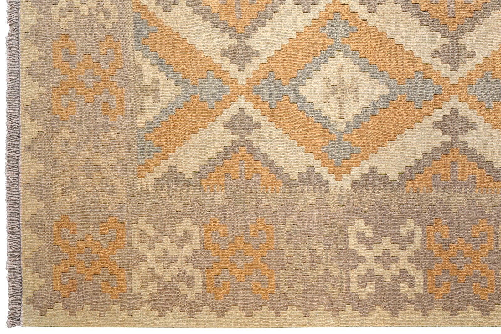 Kelim Gashgai — Handmade, 174x230 cm, Beige, 100% Virgin Wool | View 3