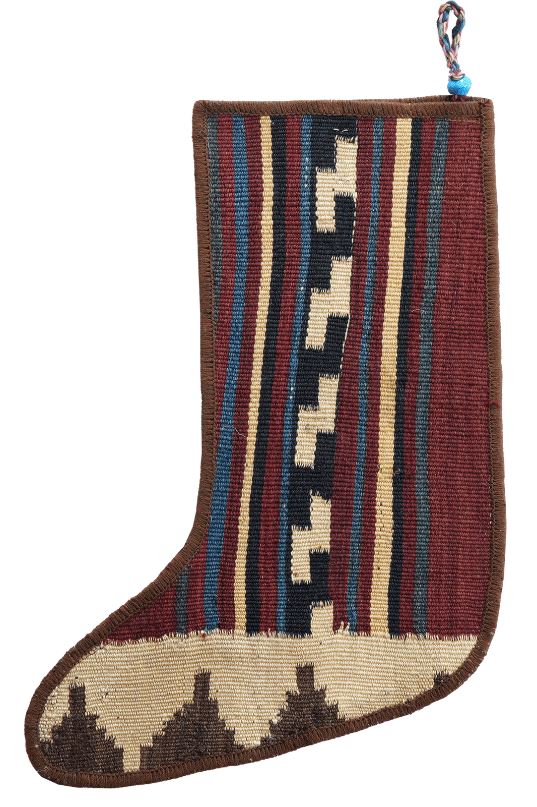 Weihnachtsstrumpf — Hand-knotted, 56x41 cm, Multicolor, 100% Virgin Wool | View 3