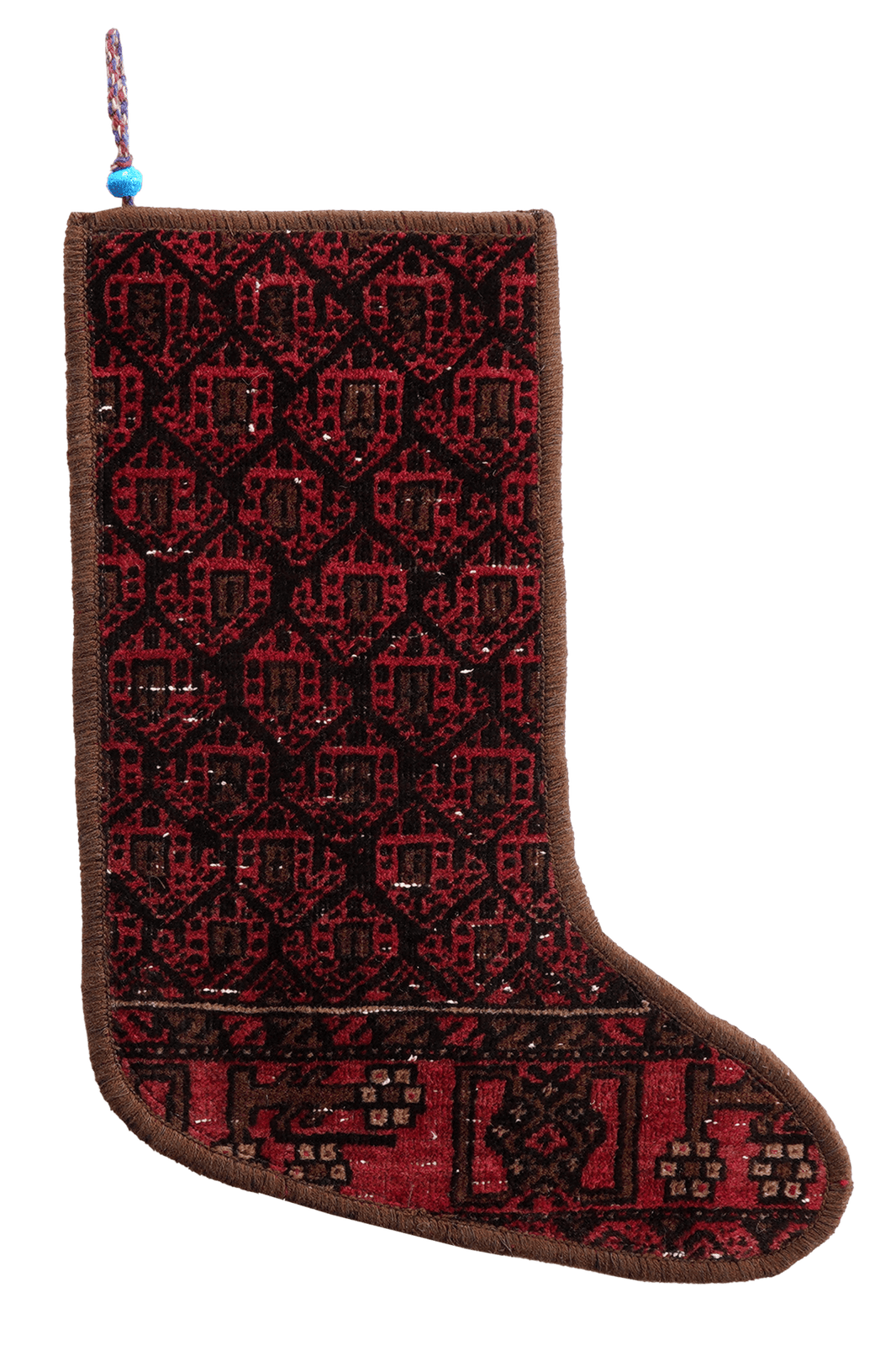 Weihnachtsstrumpf — Hand-knotted, 56x41 cm, Multicolor, 100% Virgin Wool | Main view