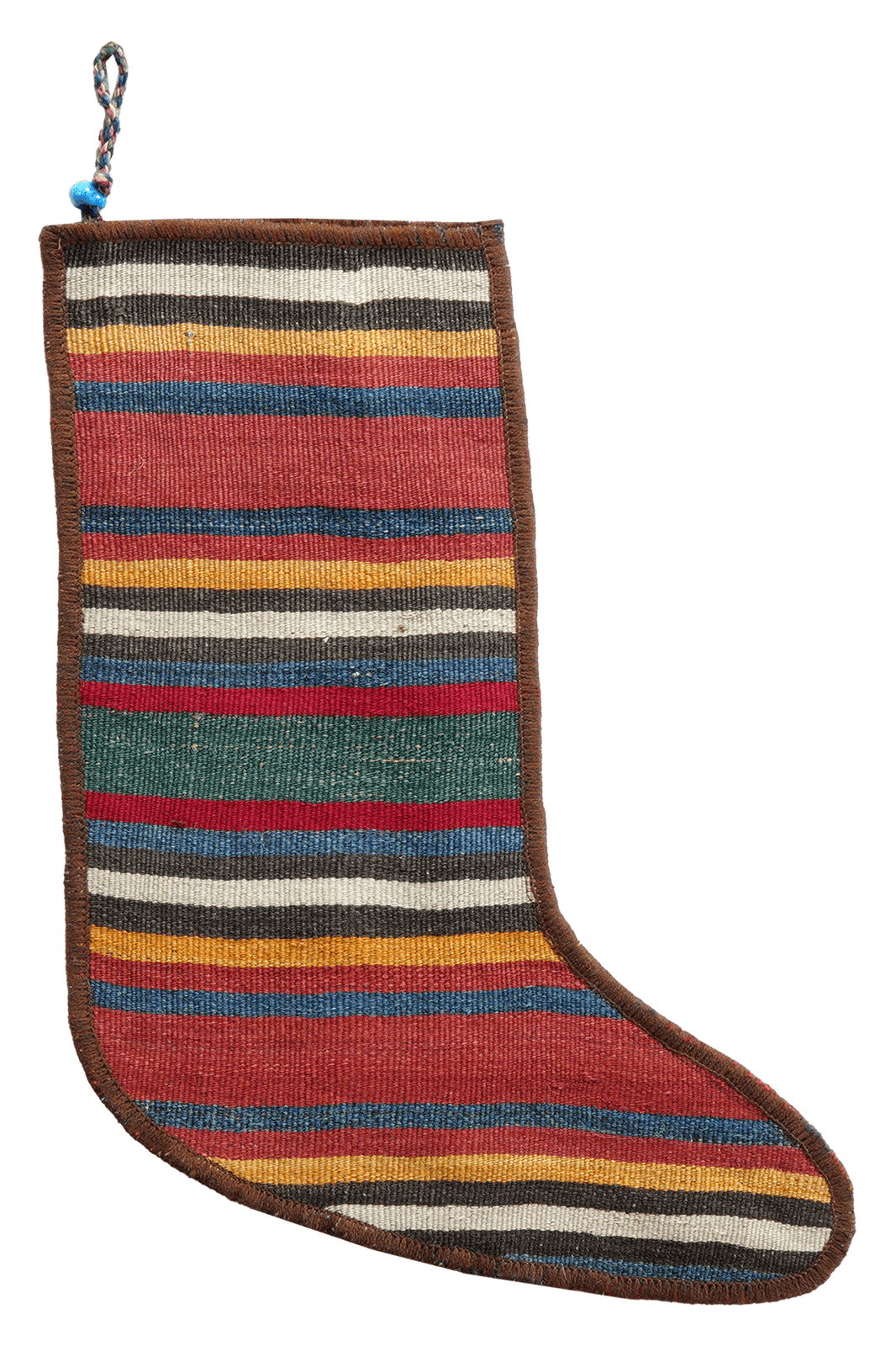 Weihnachtsstrumpf — Hand-knotted, 56x41 cm, Multicolor, 100% Virgin Wool | Main view