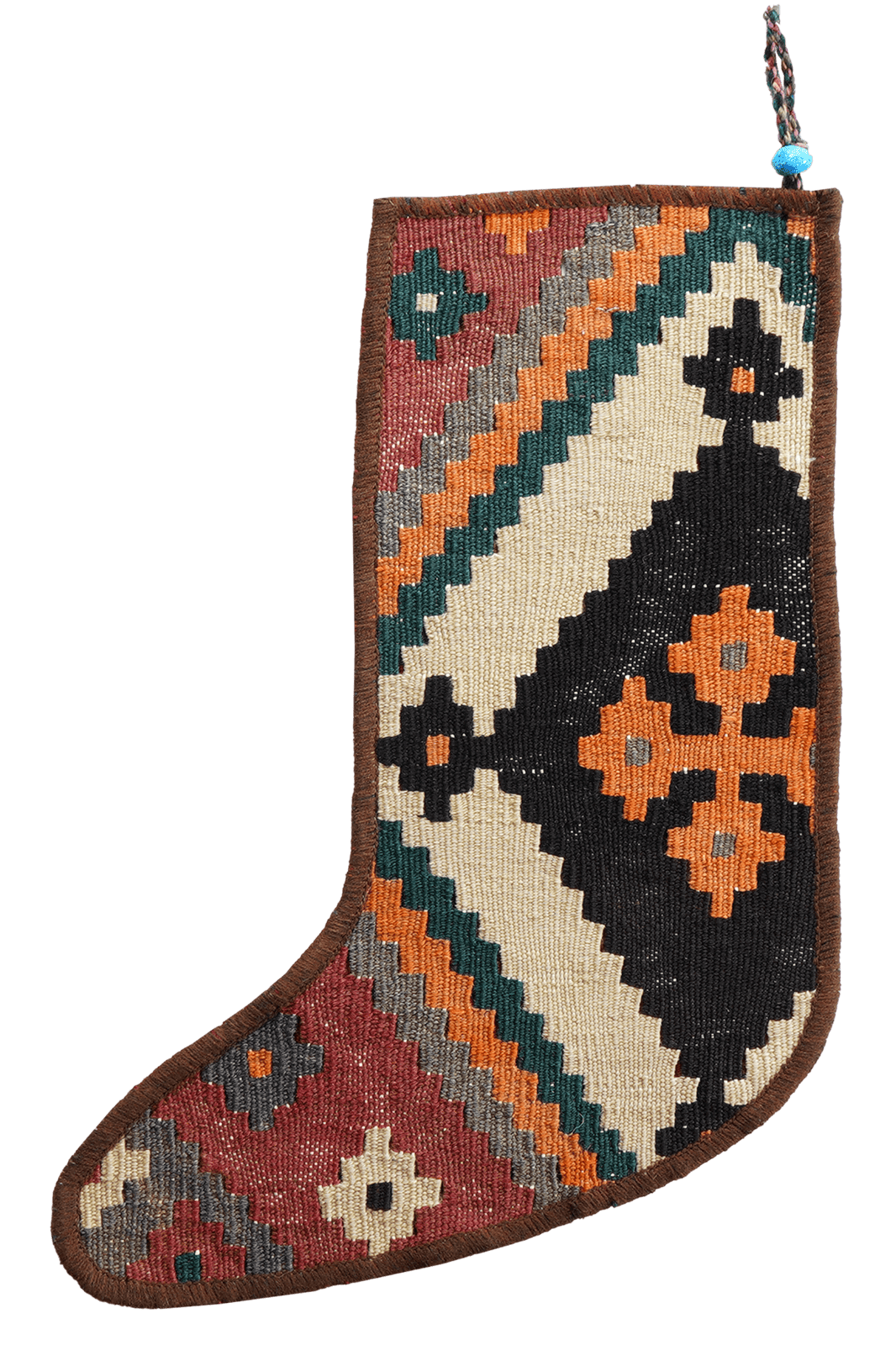 Weihnachtsstrumpf — Hand-knotted, 56x41 cm, Multicolor, 100% Virgin Wool | View 3