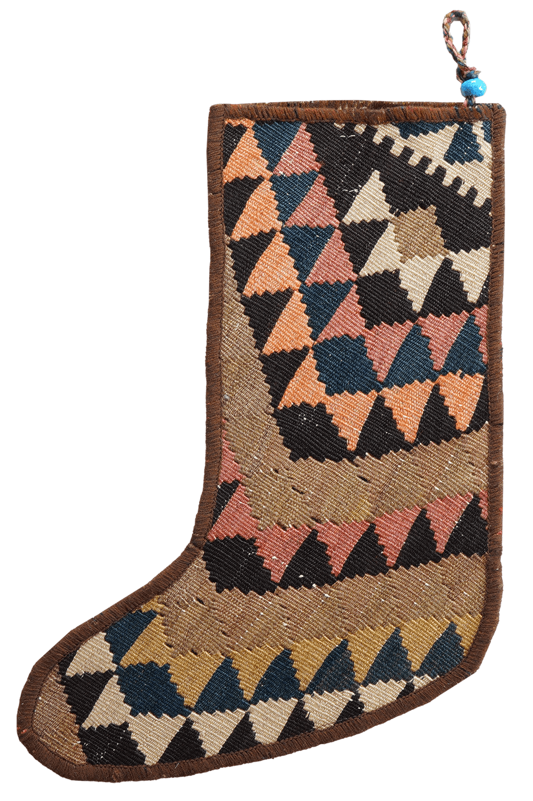 Weihnachtsstrumpf — Hand-knotted, 56x41 cm, Multicolor, 100% Virgin Wool | View 3