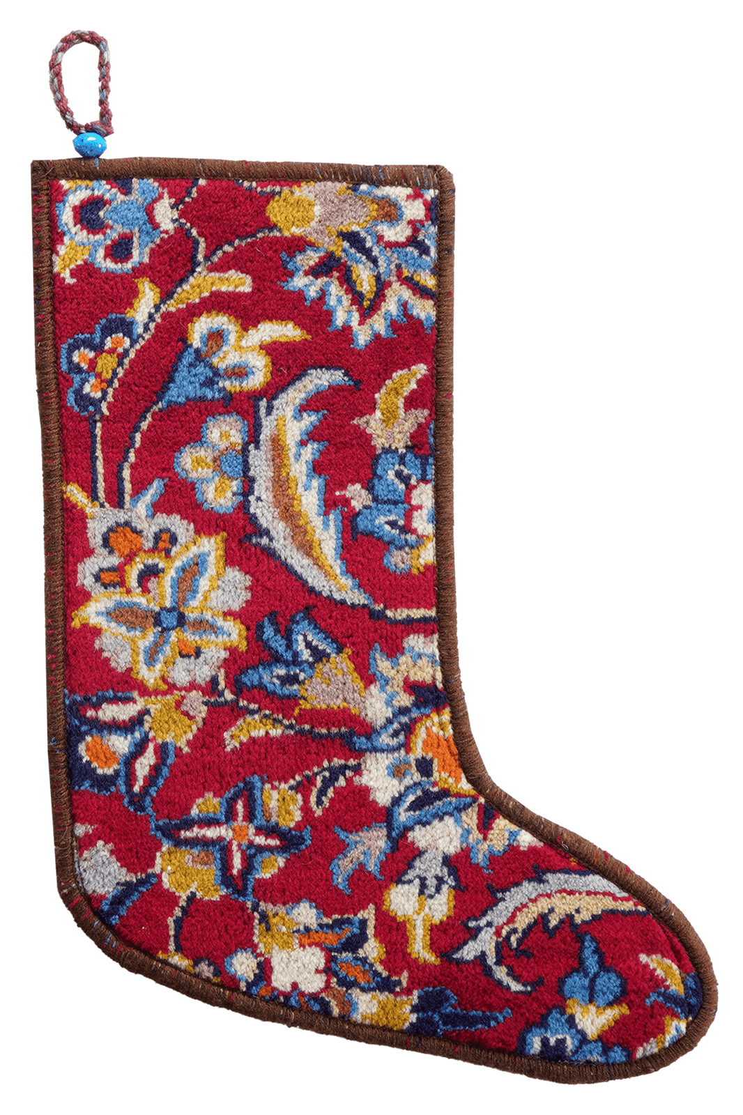 Weihnachtsstrumpf — Hand-knotted, 56x41 cm, Multicolor, 100% Virgin Wool | Main view