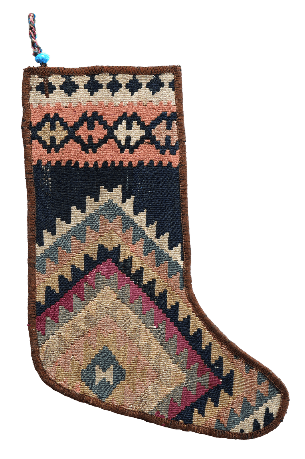 Weihnachtsstrumpf — Hand-knotted, 56x41 cm, Multicolor, 100% Virgin Wool | Main view