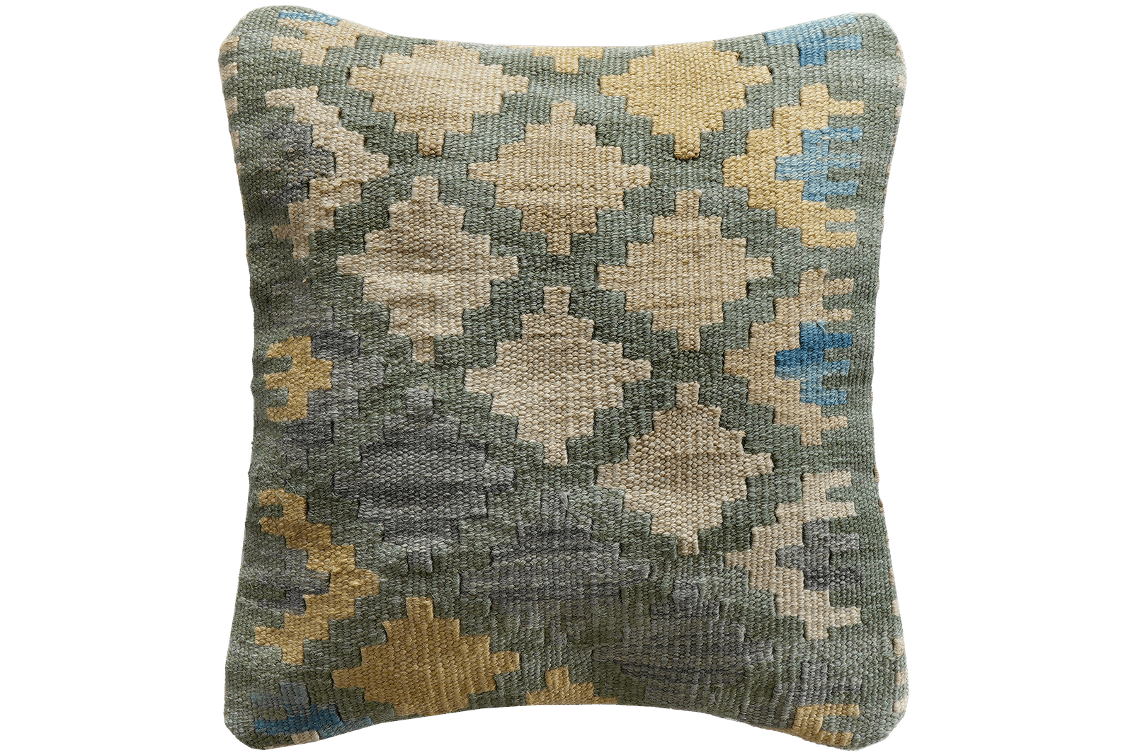 Kelim Kissen — Handmade, 40x40 cm, Multicolor, 100% Virgin Wool | Main view