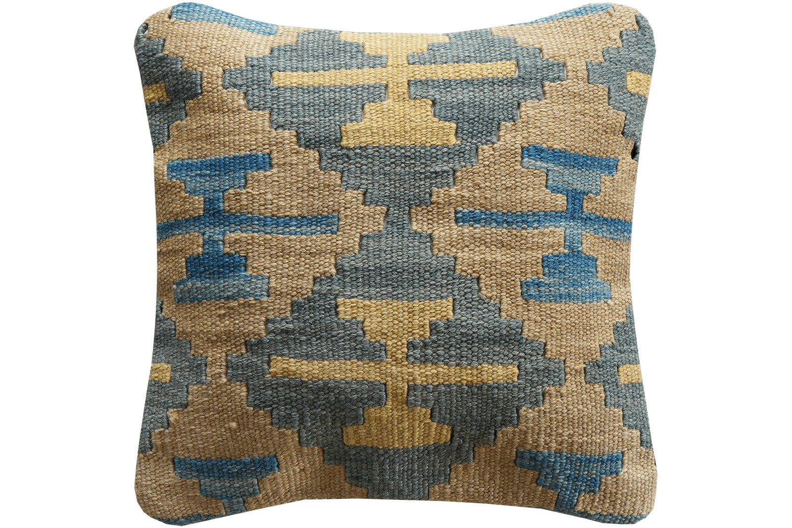 Kelim Kissen — Handmade, 40x40 cm, Multicolor, 100% Virgin Wool | Main view