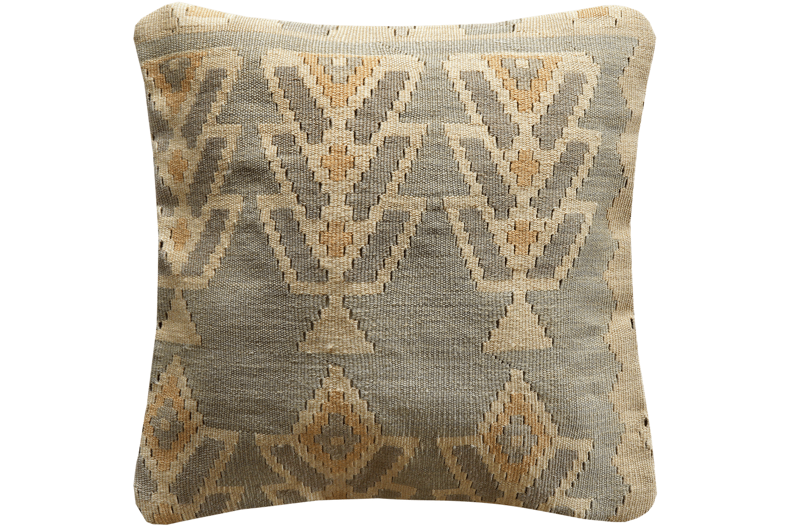 Kelim Kissen — Handmade, 65x65 cm, Multicolor, 100% Virgin Wool | Main view