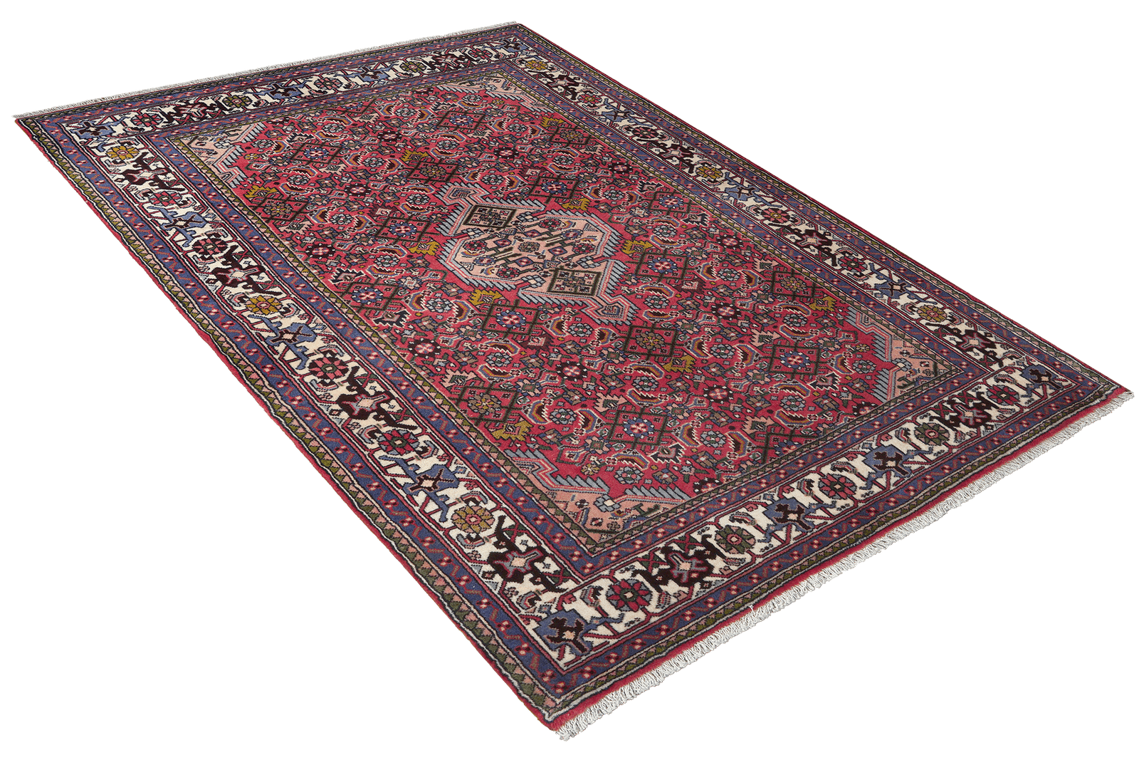 Assadabad — Hand-knotted, 126x187 cm, Red, 100% Virgin Wool | View 4