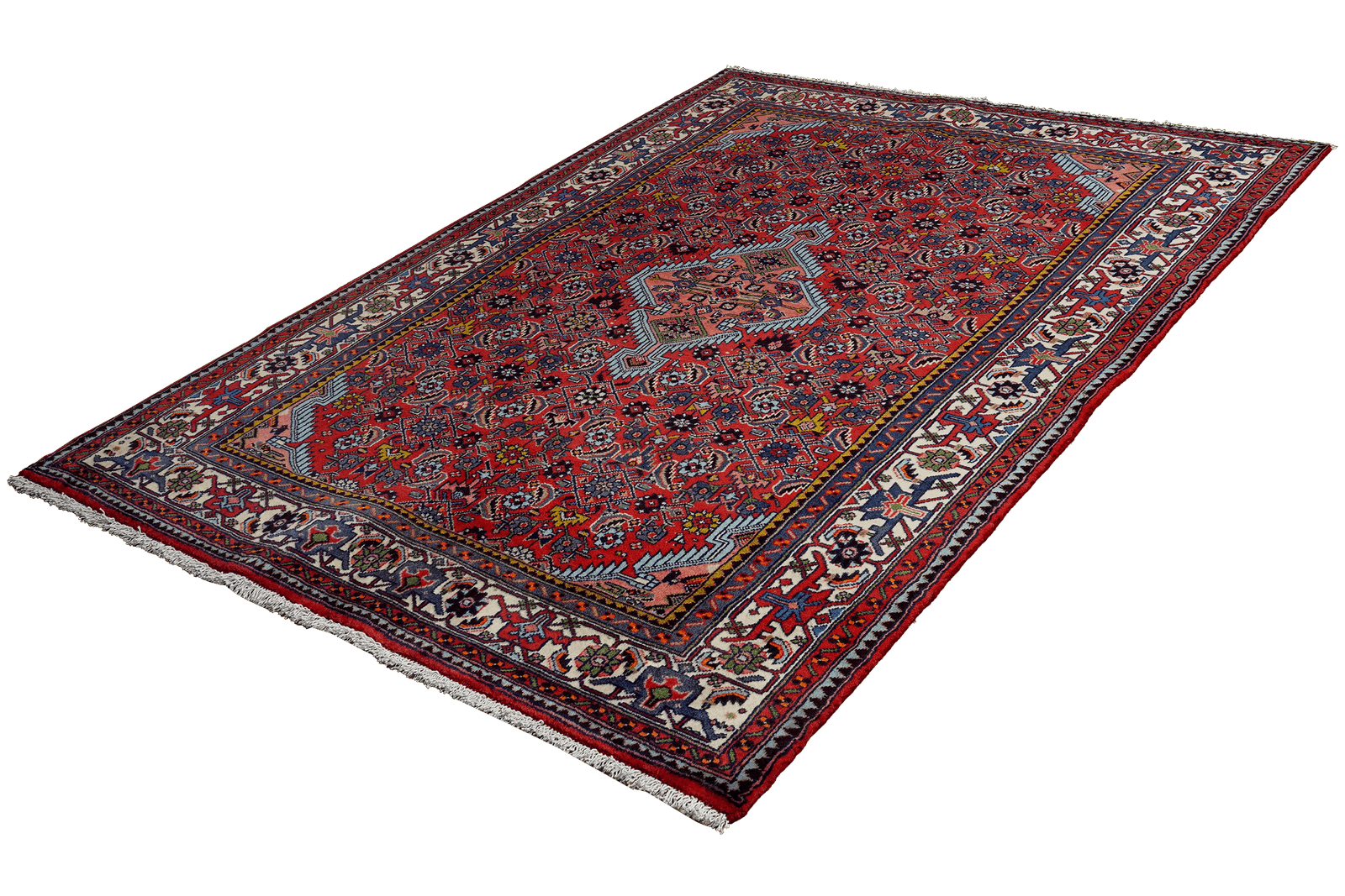 Assadabad — Hand-knotted, 133x207 cm, Red, 100% Virgin Wool | View 5