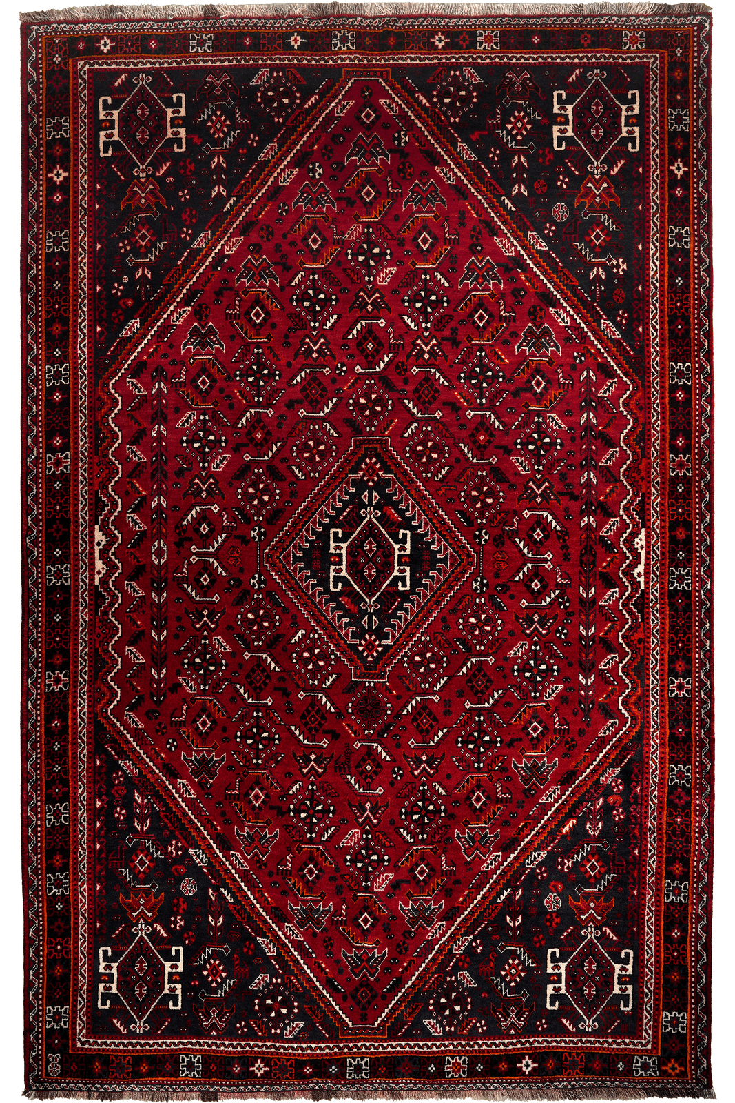 Gashgai — Hand-knotted, 173x272 cm, Red, 100% Virgin Wool | Main view