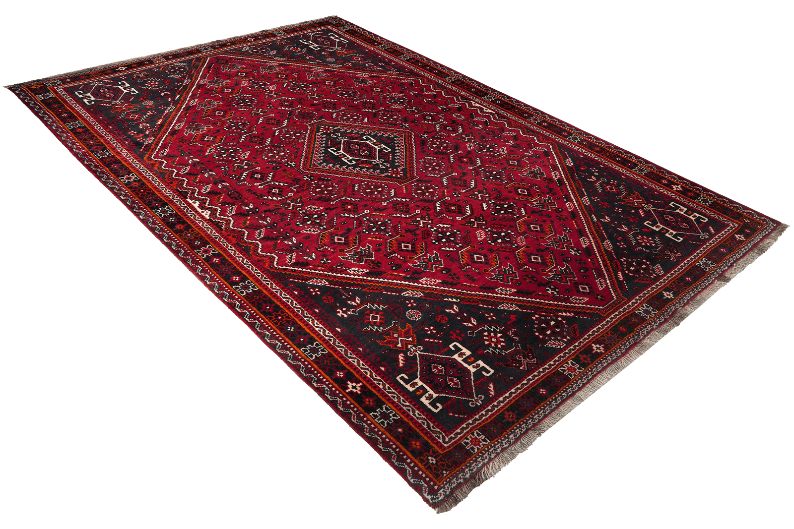 Gashgai — Hand-knotted, 173x272 cm, Red, 100% Virgin Wool | View 4